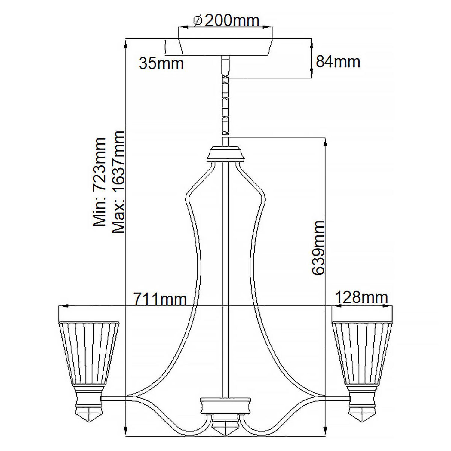 Lustre LED verre métal IP44 L : 71,1 cm Salle de bain Salon Diagramm, Handlung