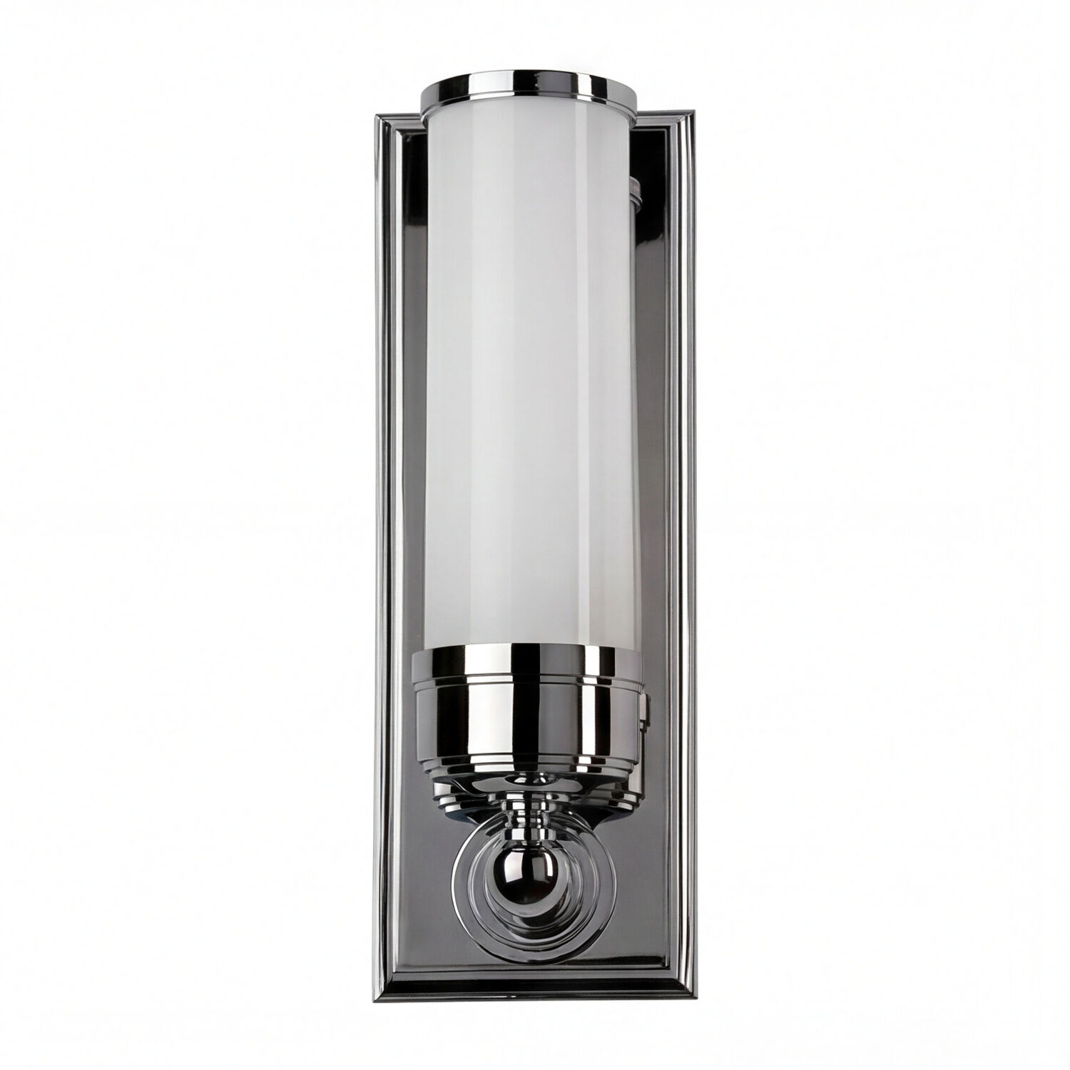 nasslampe, wandlampe, chromed, metall, rund