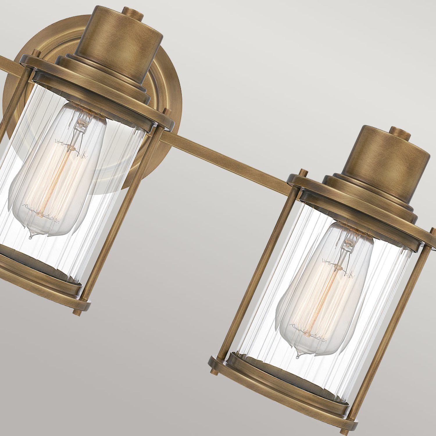 Lampe de salle de bain murale métal verre IP44 L : 56 cm 3 flammes oblongues