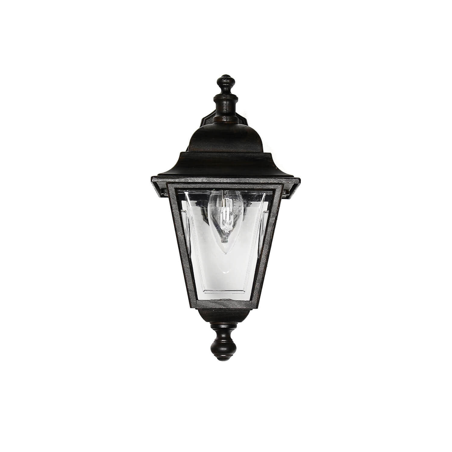 Lampe d'extérieur noire Aluminium IP44 Rustique E27