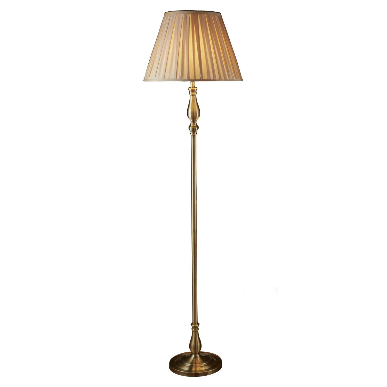 Lampadaire Salon en laiton antique brun E27 164 cm