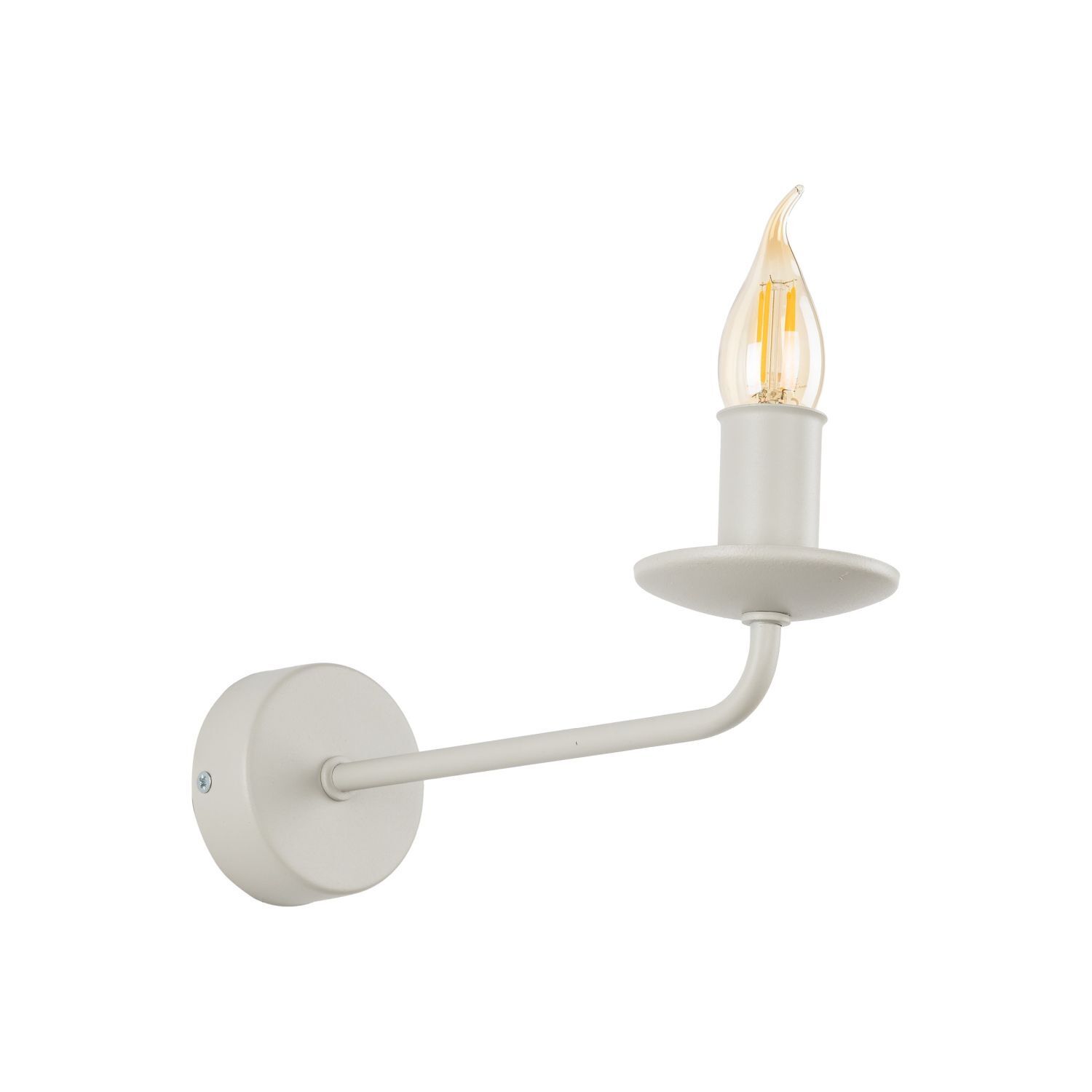 Applique Rustique Métal Beige H : 23 cm petit pour E14