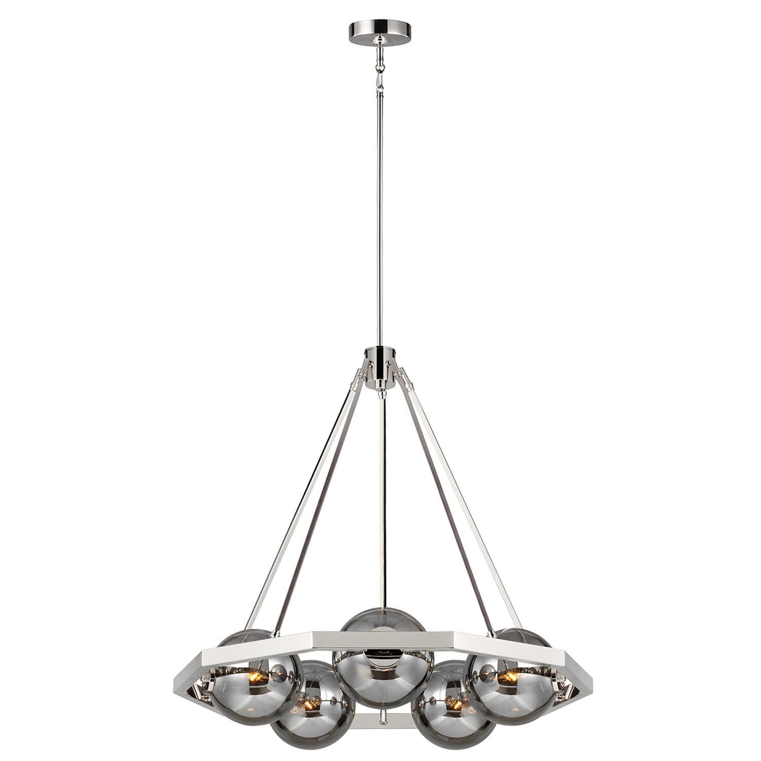 Lampe à suspendre Table de salle à manger Métal Verre fumé Ø 77,5 cm