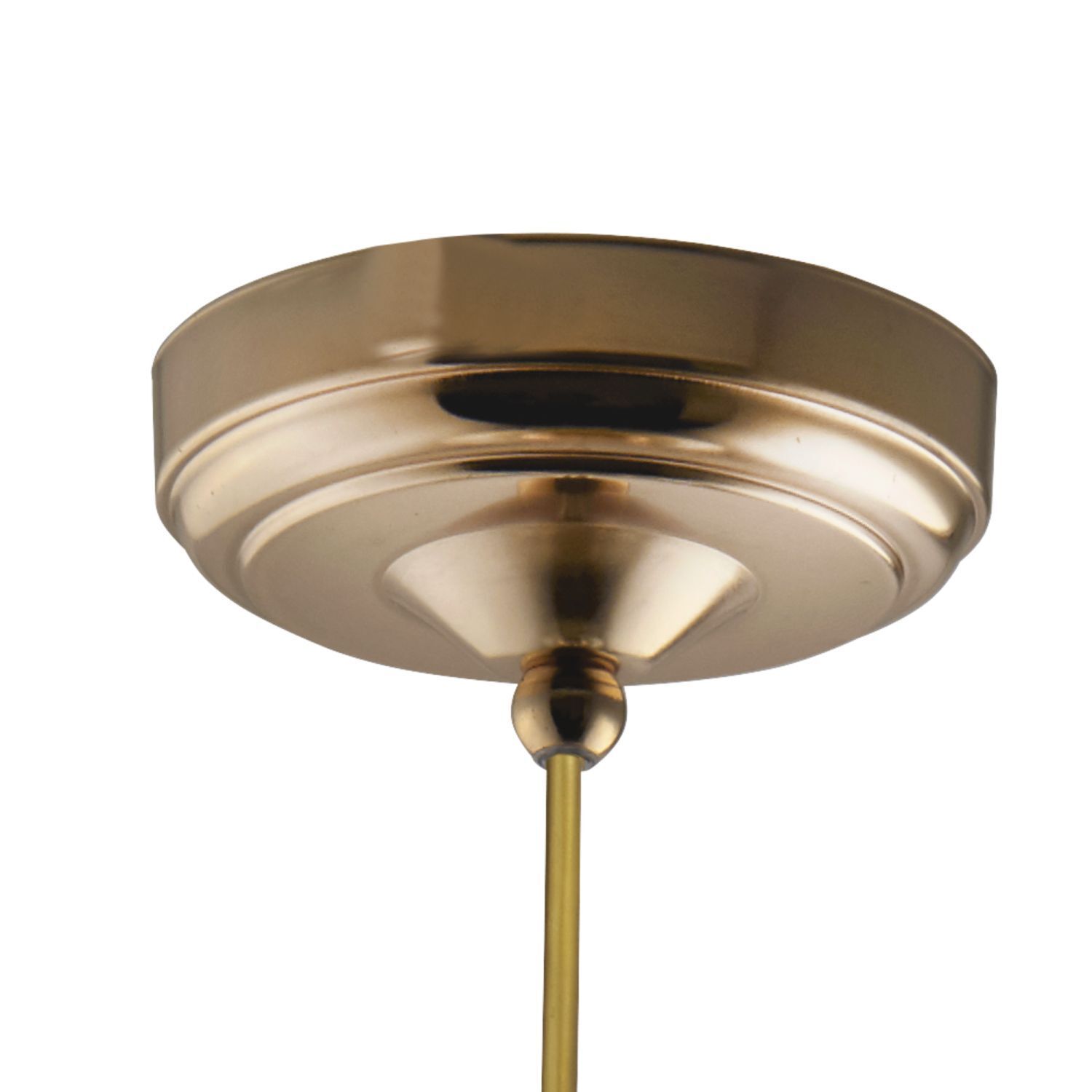 Suspension boule verre Ø 30 cm E27 en laiton antique ambre