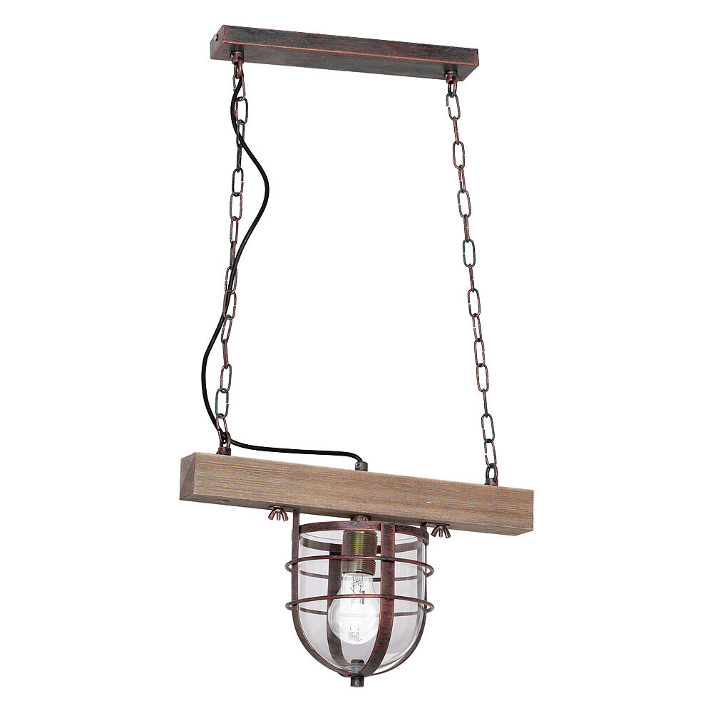 Suspension vintage E27 en bois pour la table à manger