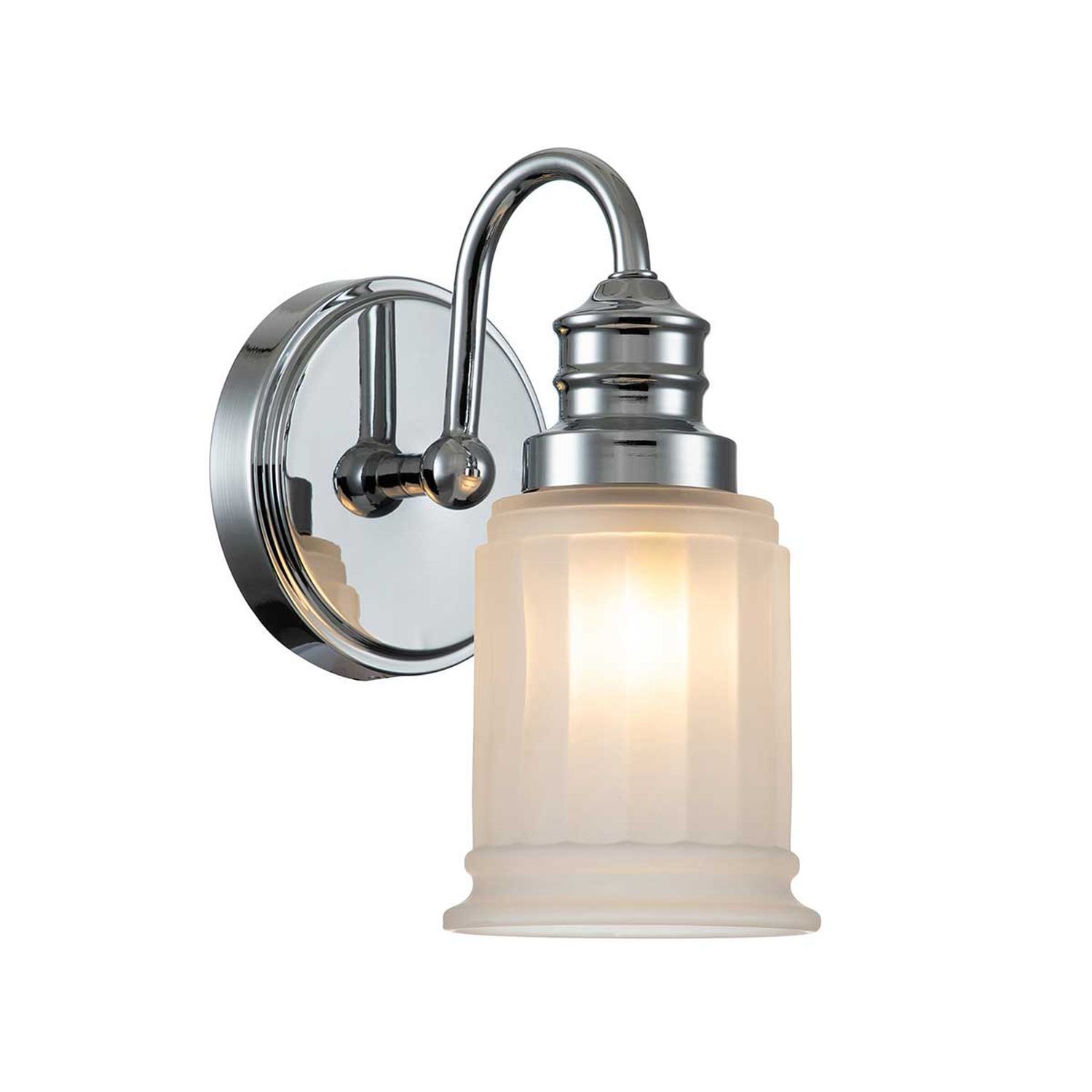 Lampe de salle de bain métal verre H : 23,7 cm IP44 G9 LED 3000 K