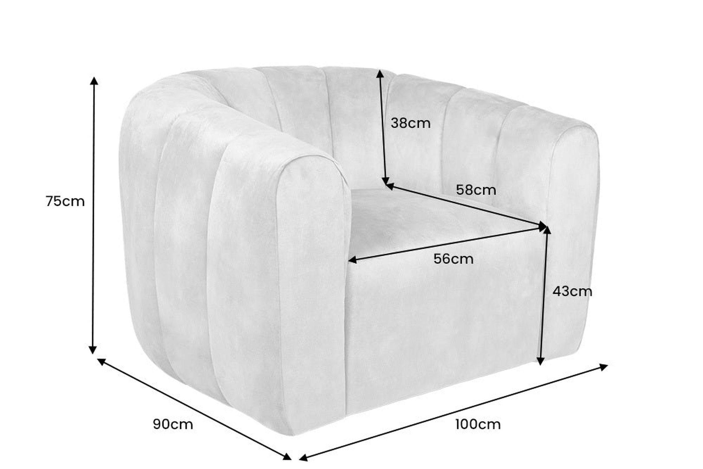 Fauteuil pivotant en velours gris avec accoudoirs design rétro Moebel, Stuhl