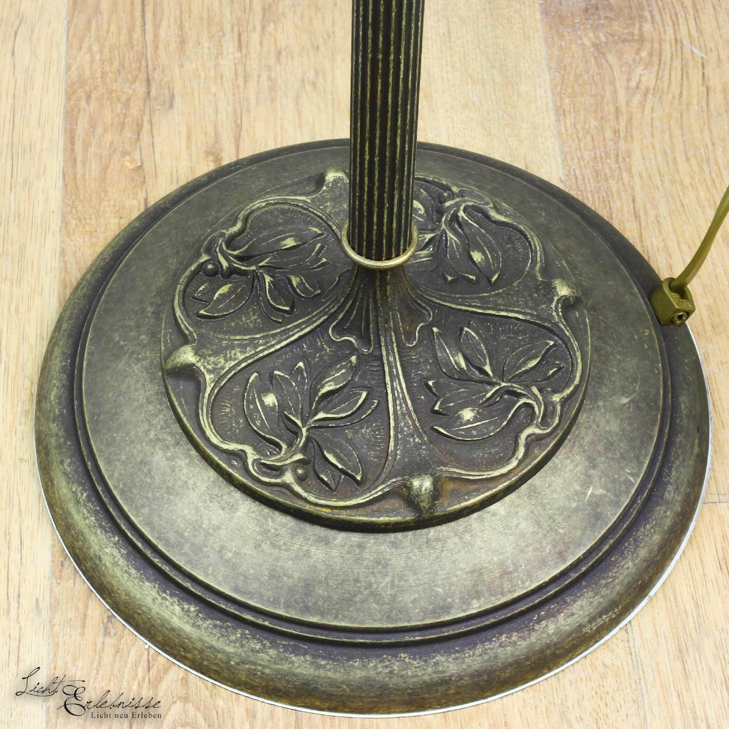 Lampadaire floral blanc Bronze, Teller