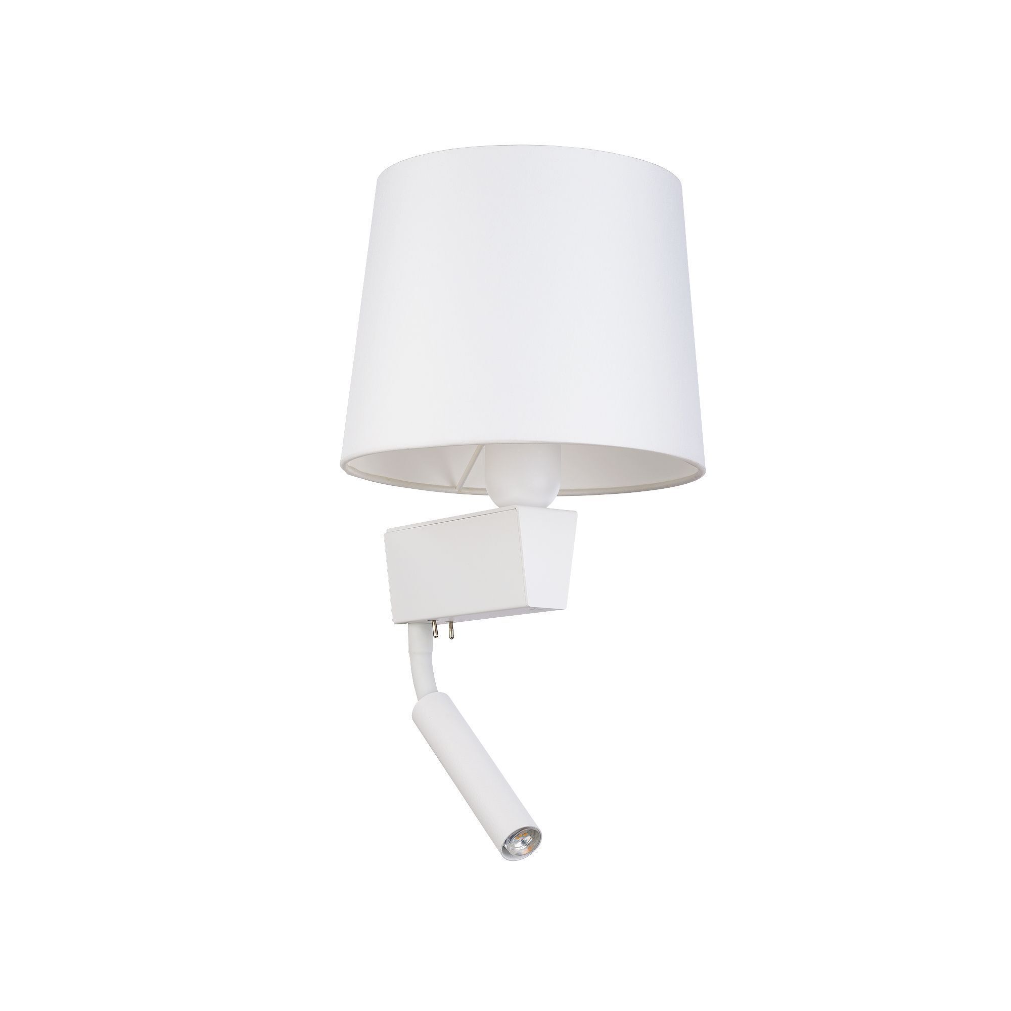 Wandleuchte, Wandlampe, Schwenkarm, White, Lampenhalter