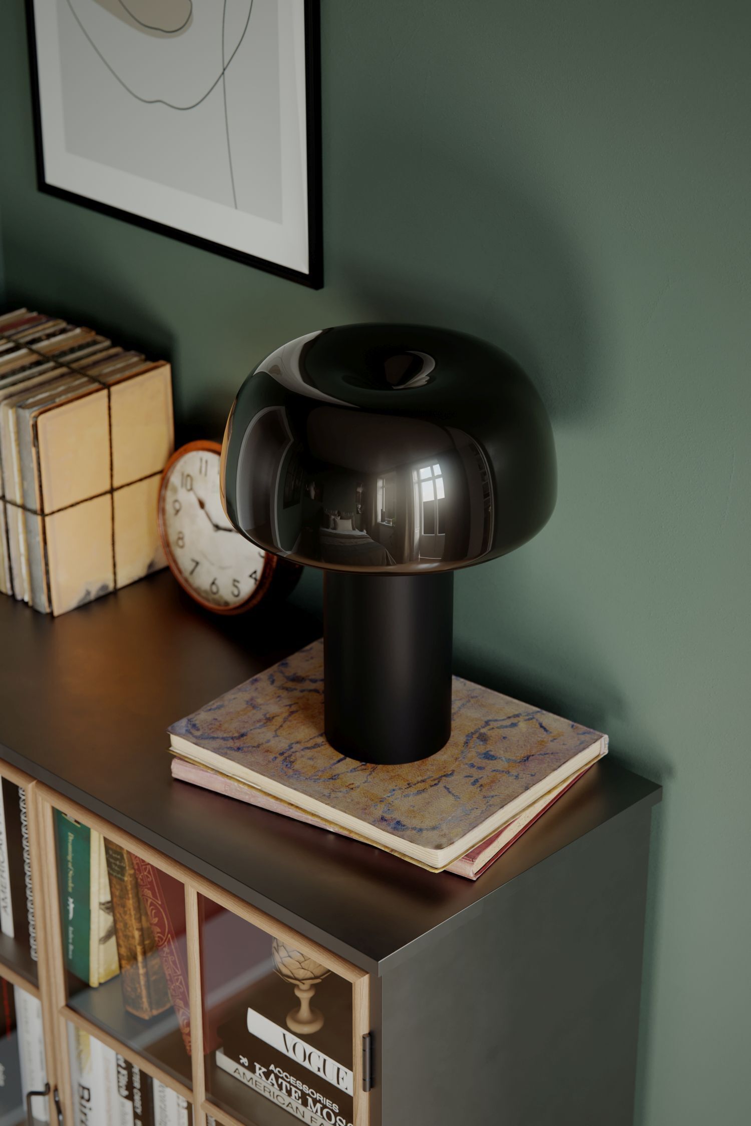 Ablage, Buch, Lampe, Mobiliar, Bücherschrank