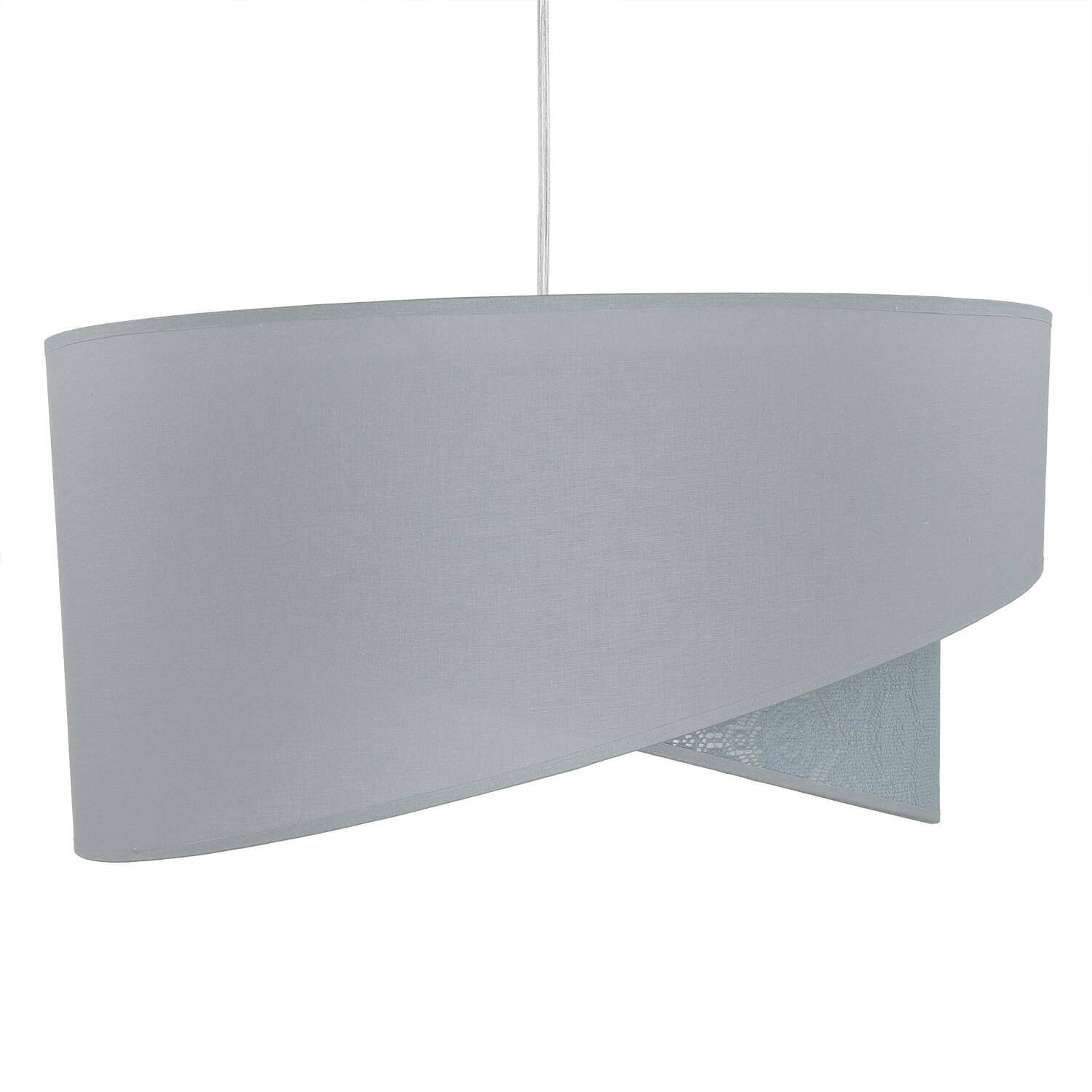 Lampe à suspendre grise tissu dentelle SELMA Chambre à coucher Lampe, Postfach