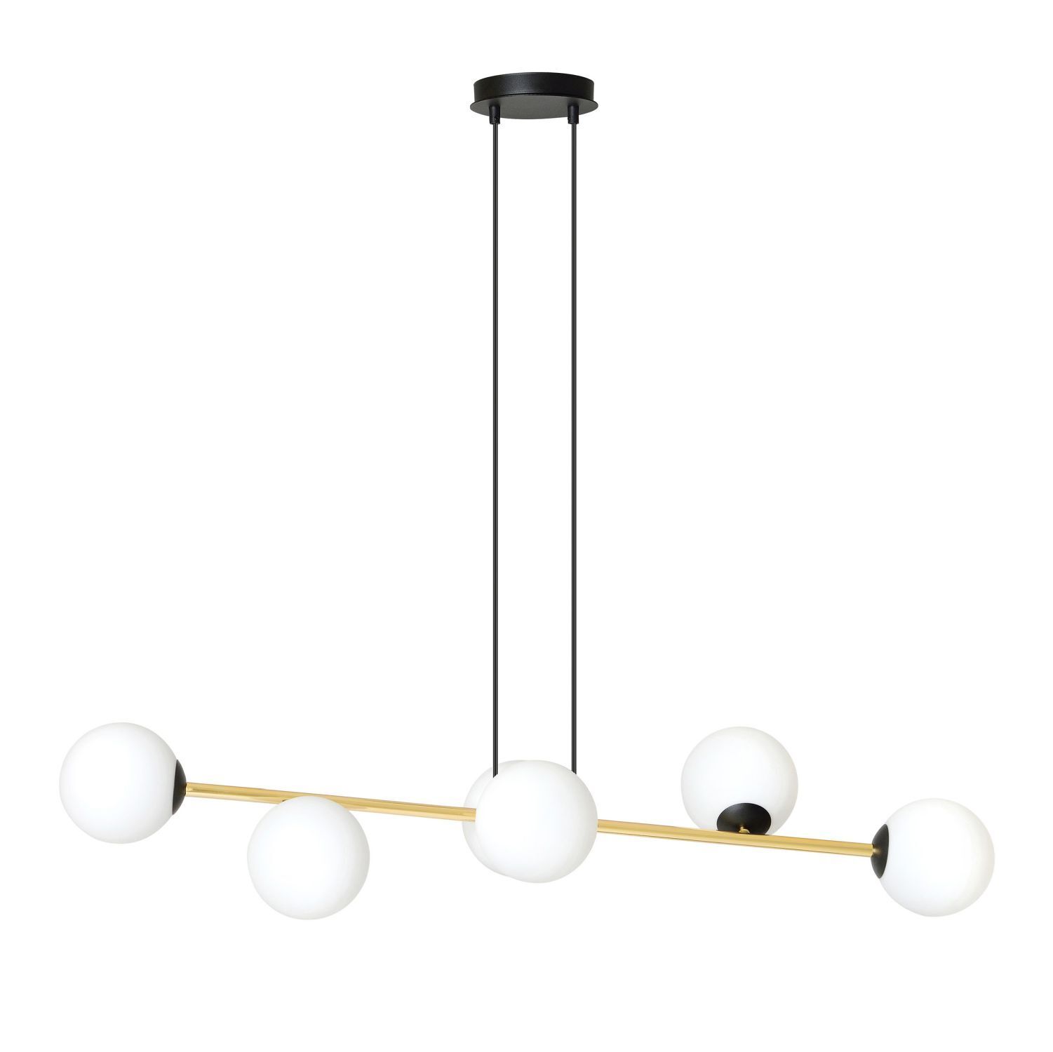 Lampe à suspendre métal verre abat-jour sphérique E14 décoratif