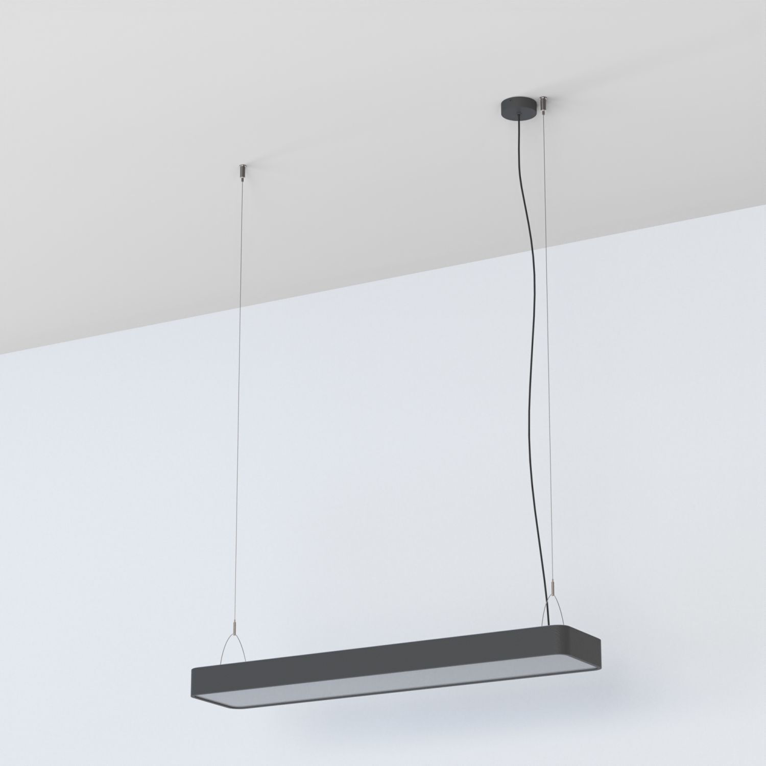 Lampe à suspendre blanc chaud T8 LED 3000 K 2300 lm aluminium L : 93,5 cm