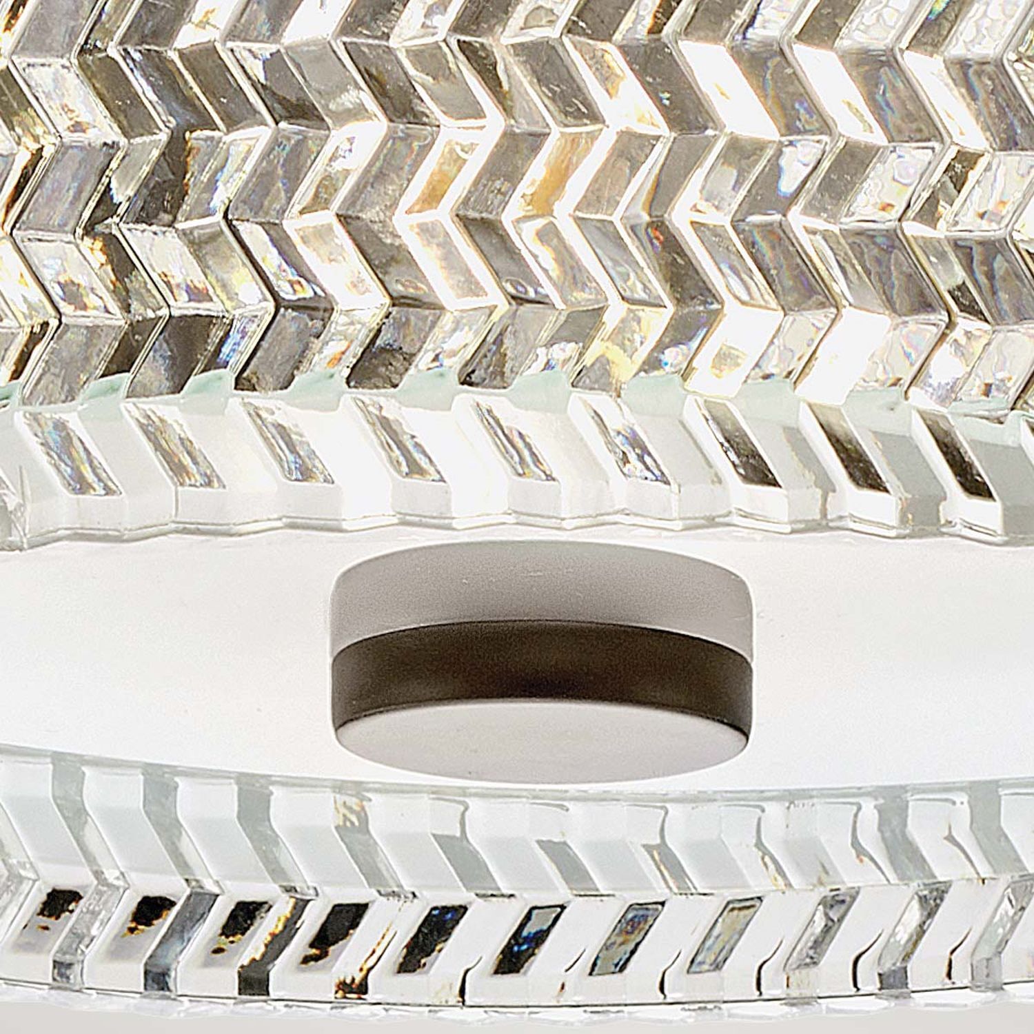 Plafonnier cristal rond Ø 30,5 cm noir E27 anti-éblouissement Deckenleuchte