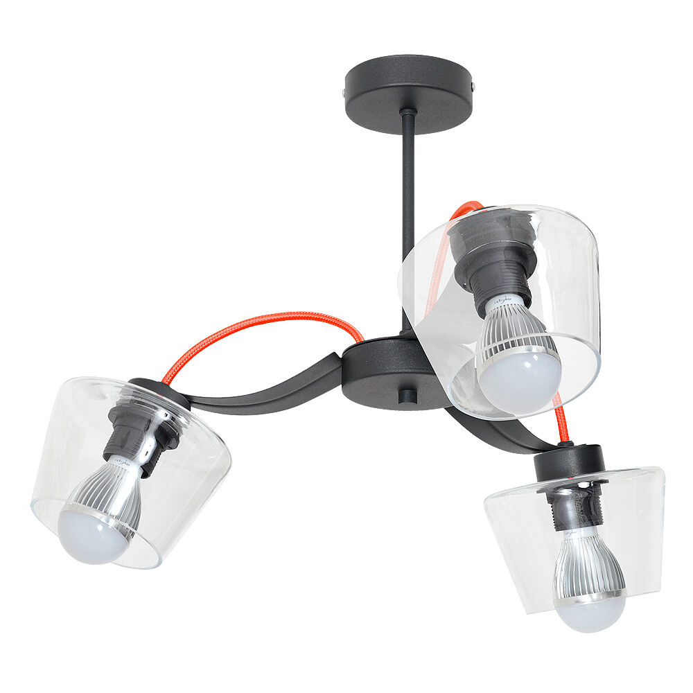 Plafonnier industriel profond en rouge pour la table à manger Leuchte, Deckenventilator, Gerät, Elektrisches Gerät, Deckenleuchte