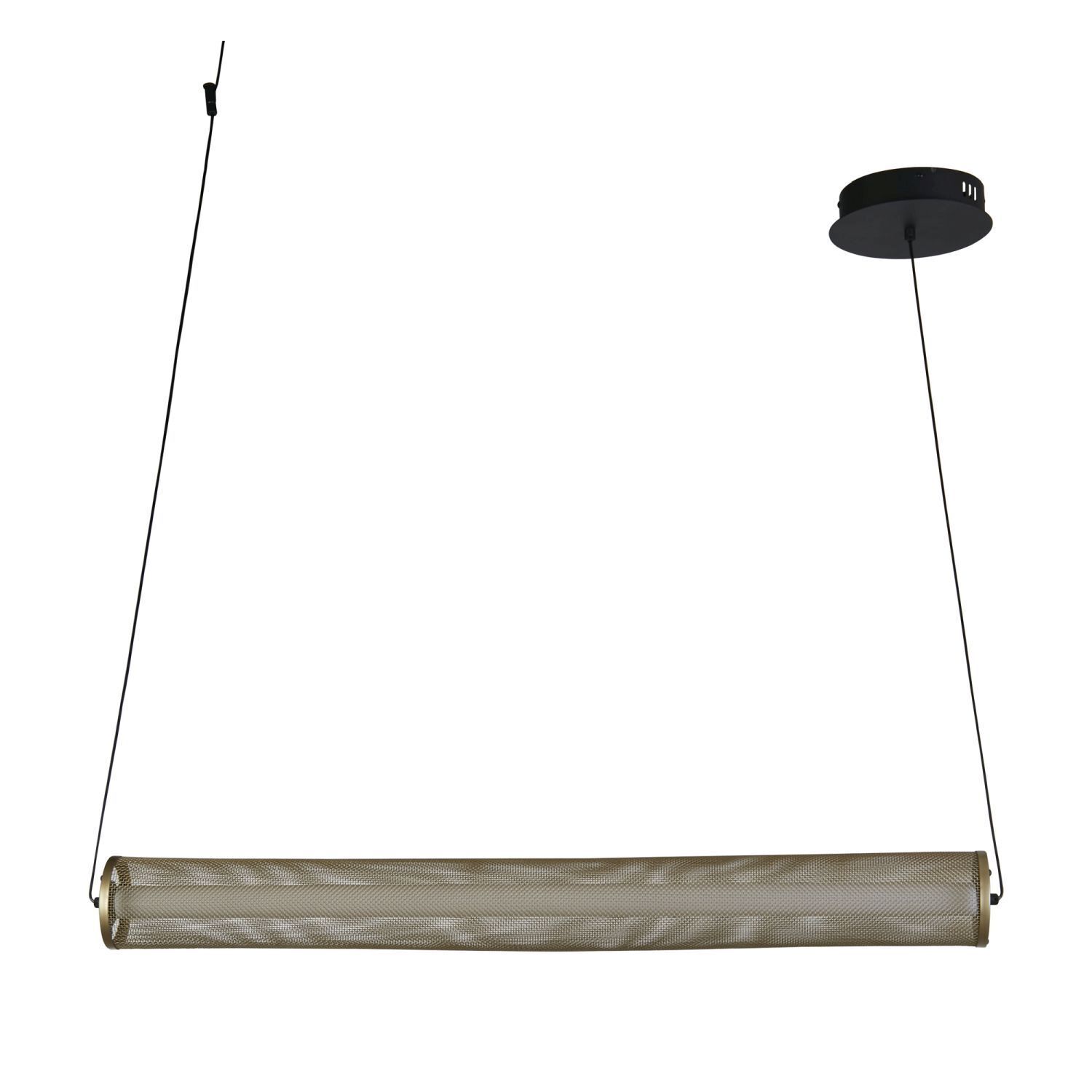 Suspension LED or noir métal 26 W 92 cm Bogen, Waffe