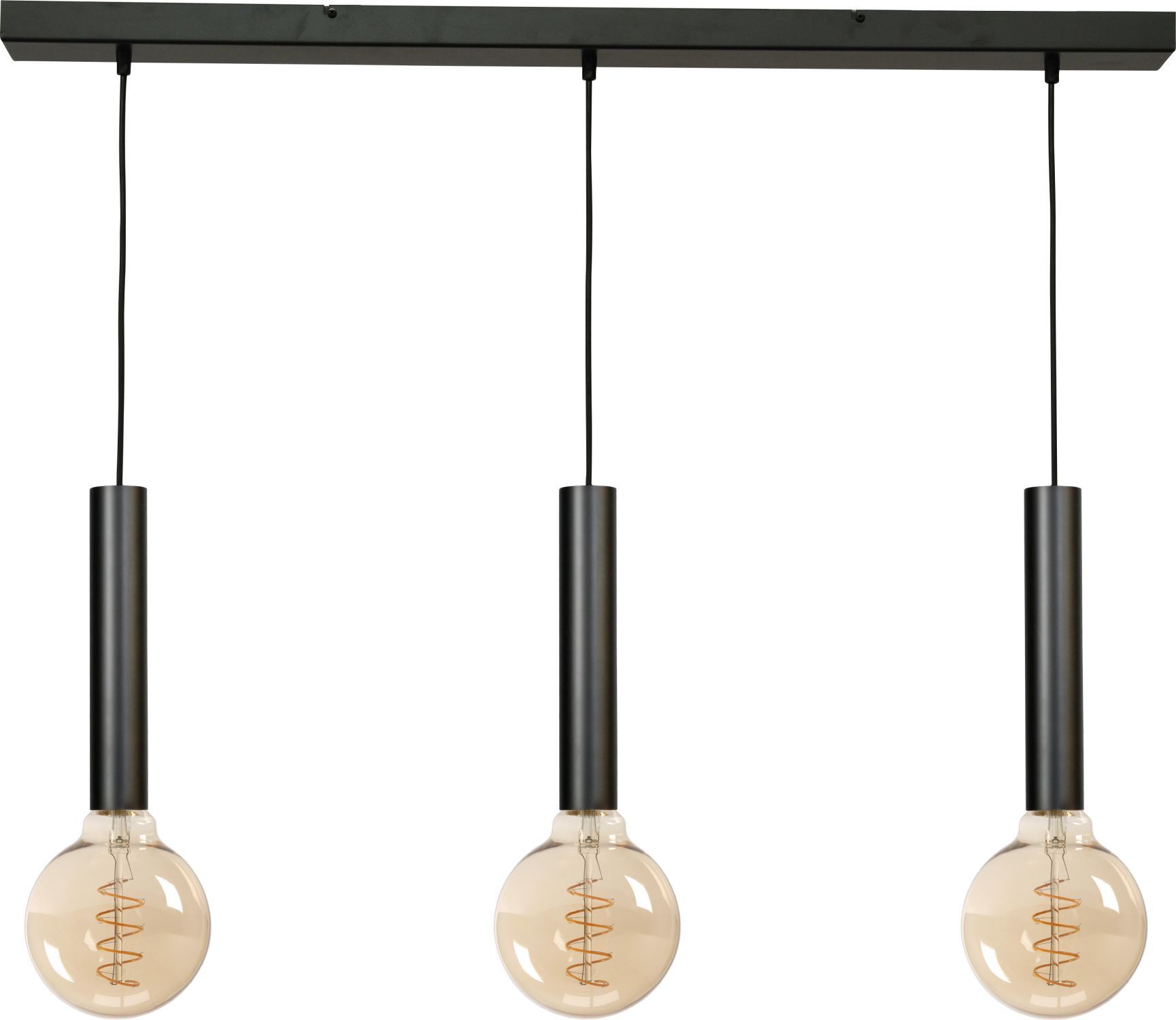 Lampe à suspendre allongée métal 3 flammes pour table à manger E27