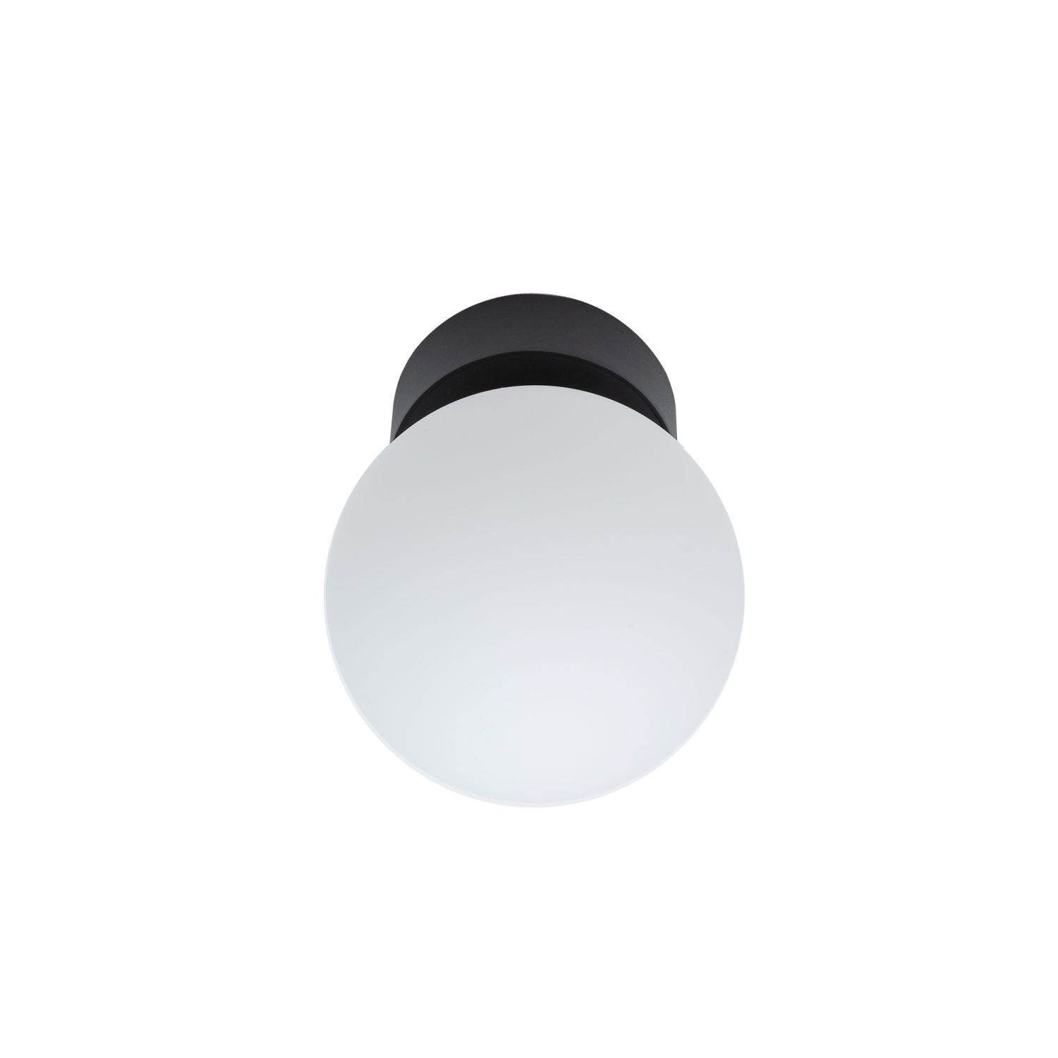 Plafonnier Boule Ø 12 cm rond Noir Blanc G9 Verre