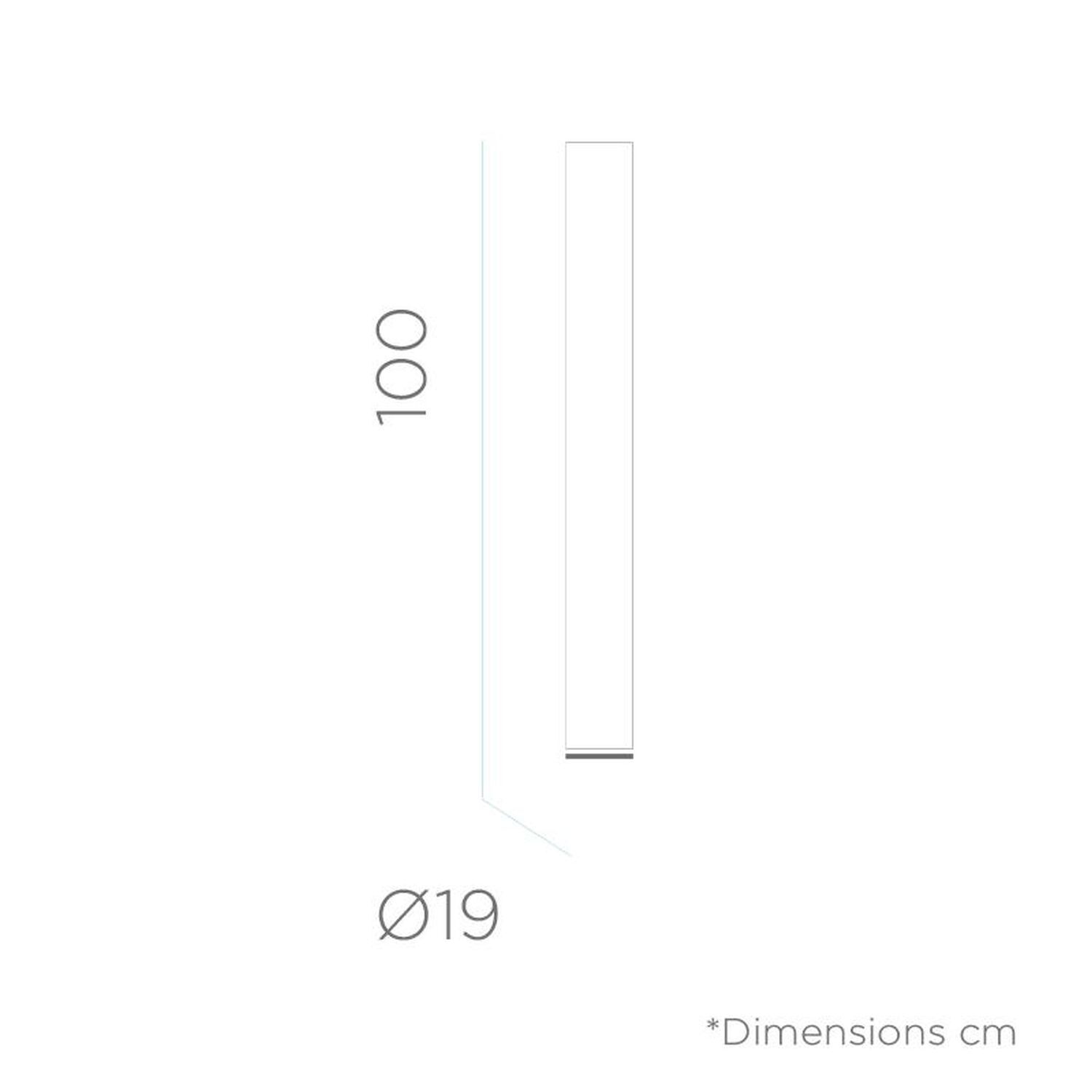 Lampadaire LED extérieur Blanc 100 cm IP65 6500 K Connecteur Câble Seite, Text