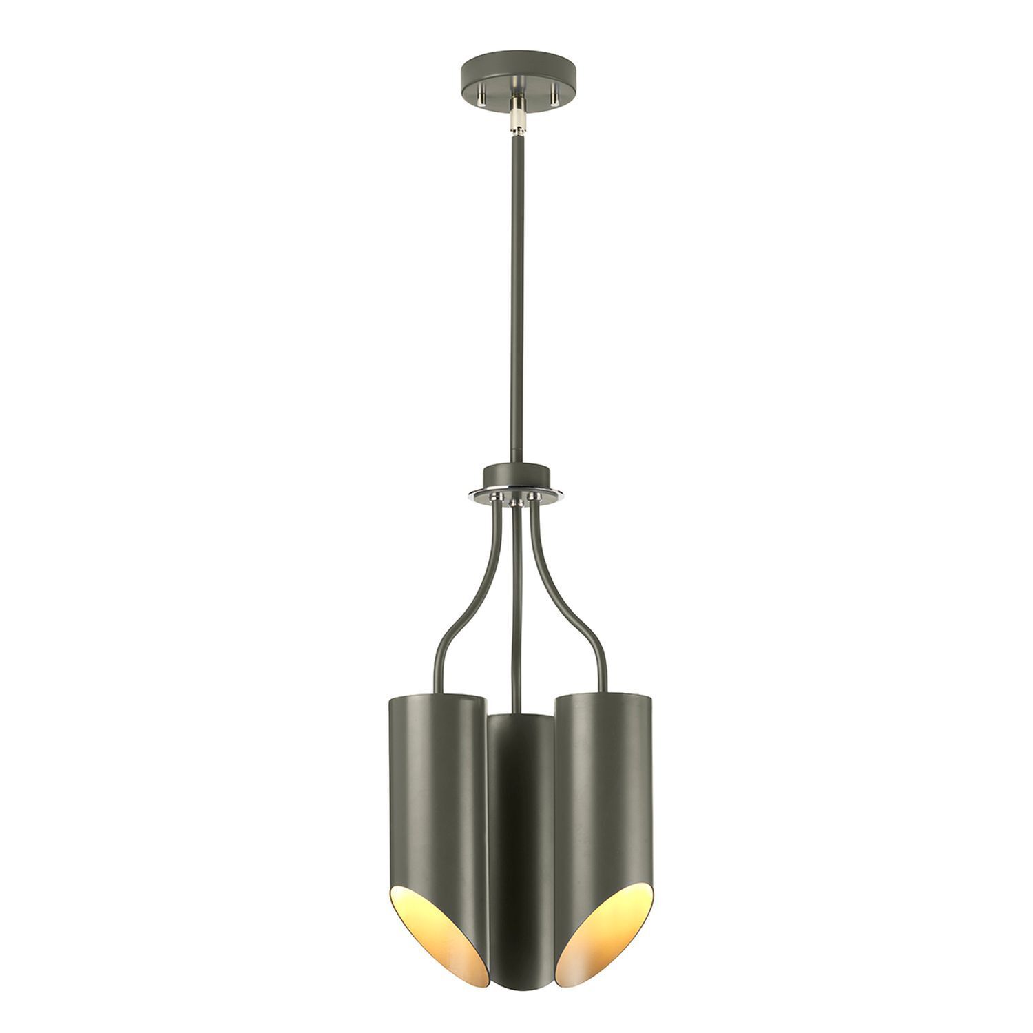 Plafonnier LEYRE Gris Foncé Nickel Ø27cm Lampe