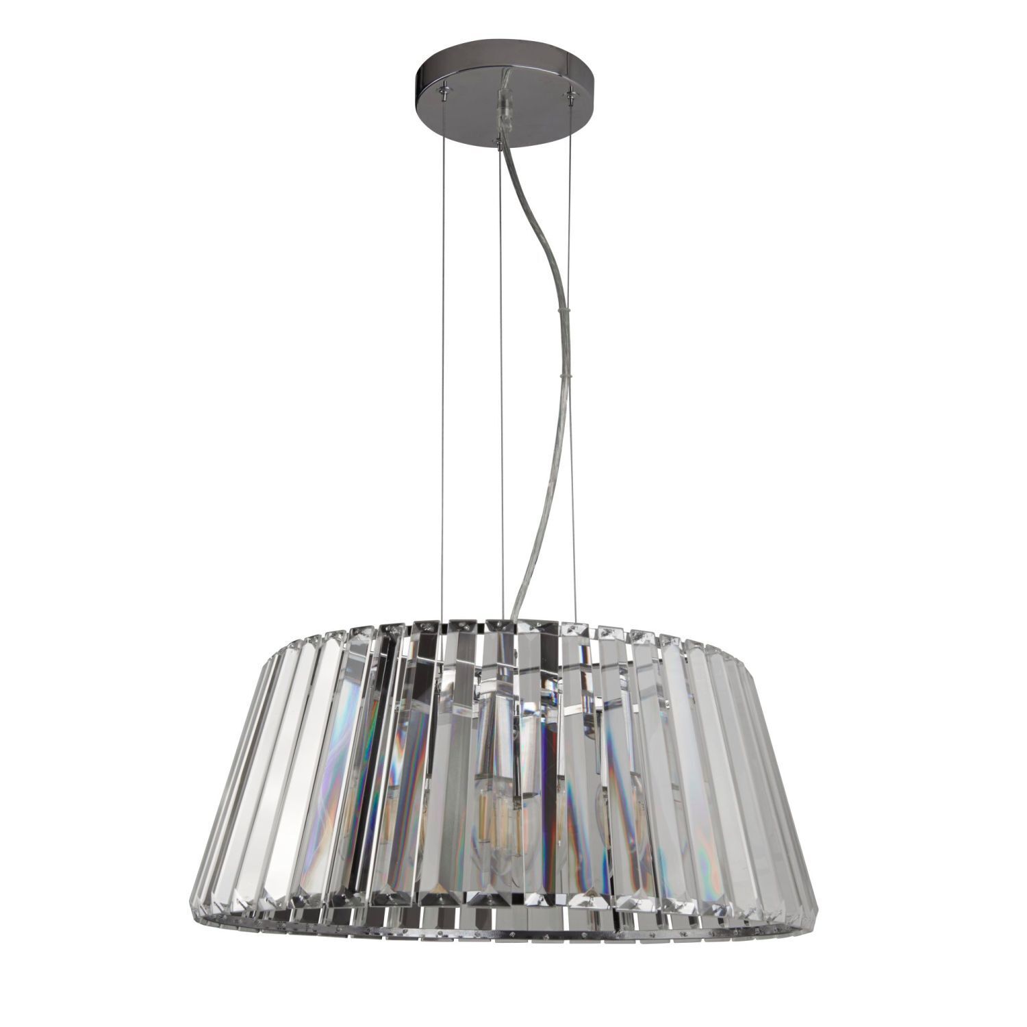 Lampe à suspendre cristal 5x E14 Ø 47 cm rond Art Nouveau