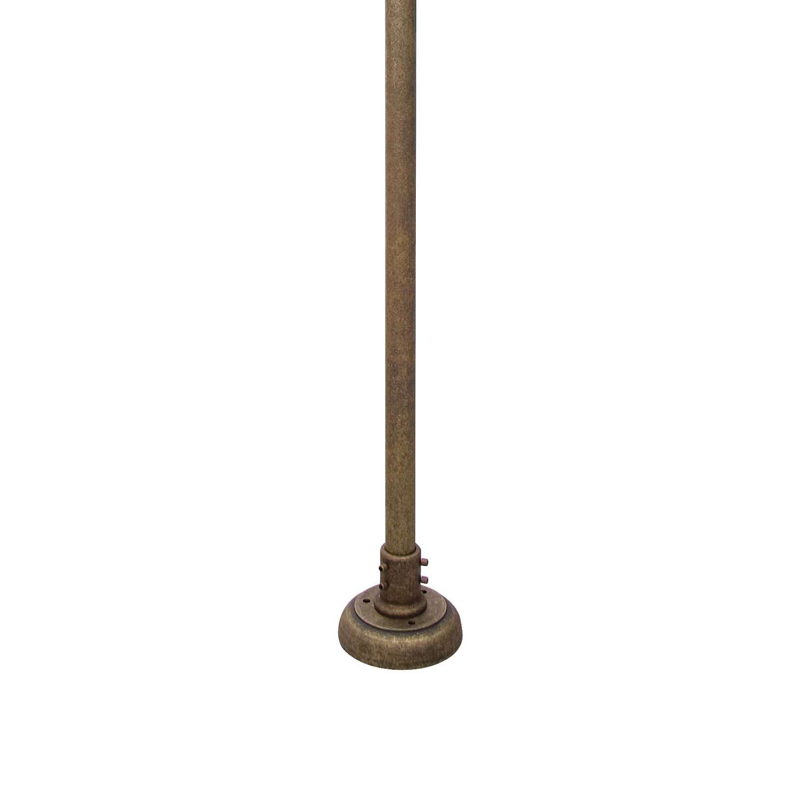 Lampe d'allée grande 2,1 m laiton verre IP44 3-flamme E27