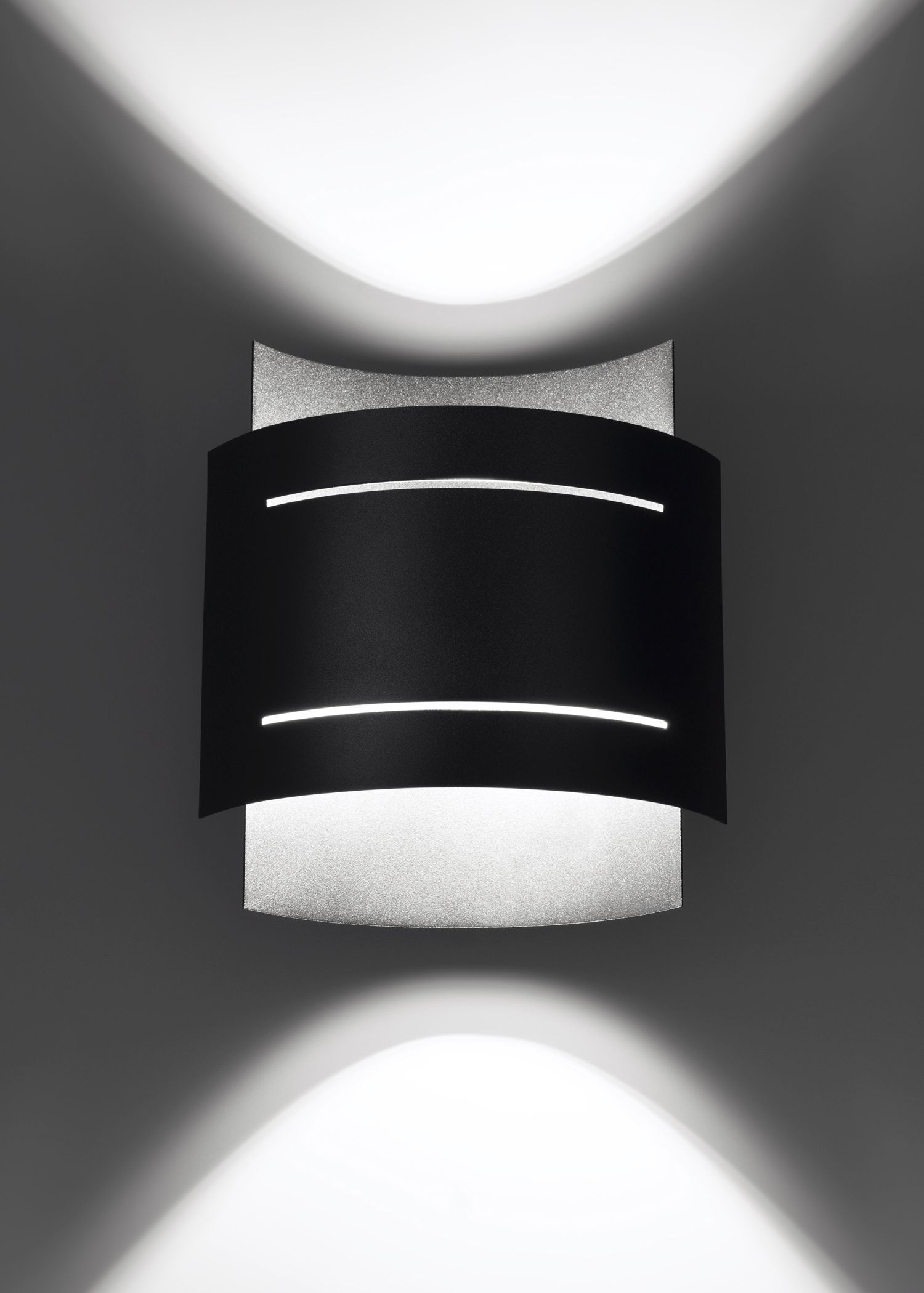 Applique intérieure noir métal Up Down lumière indirecte