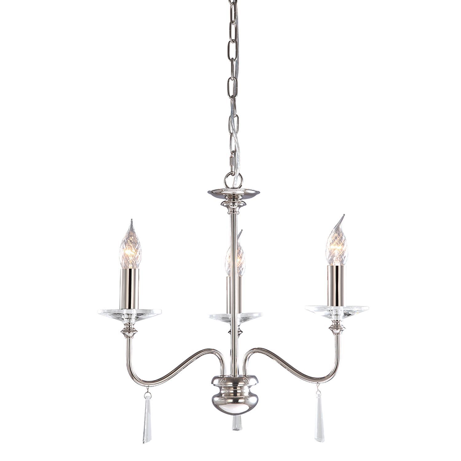 Lustre CANDELA 6 nickel 3-flmg à raccourcir Lampe