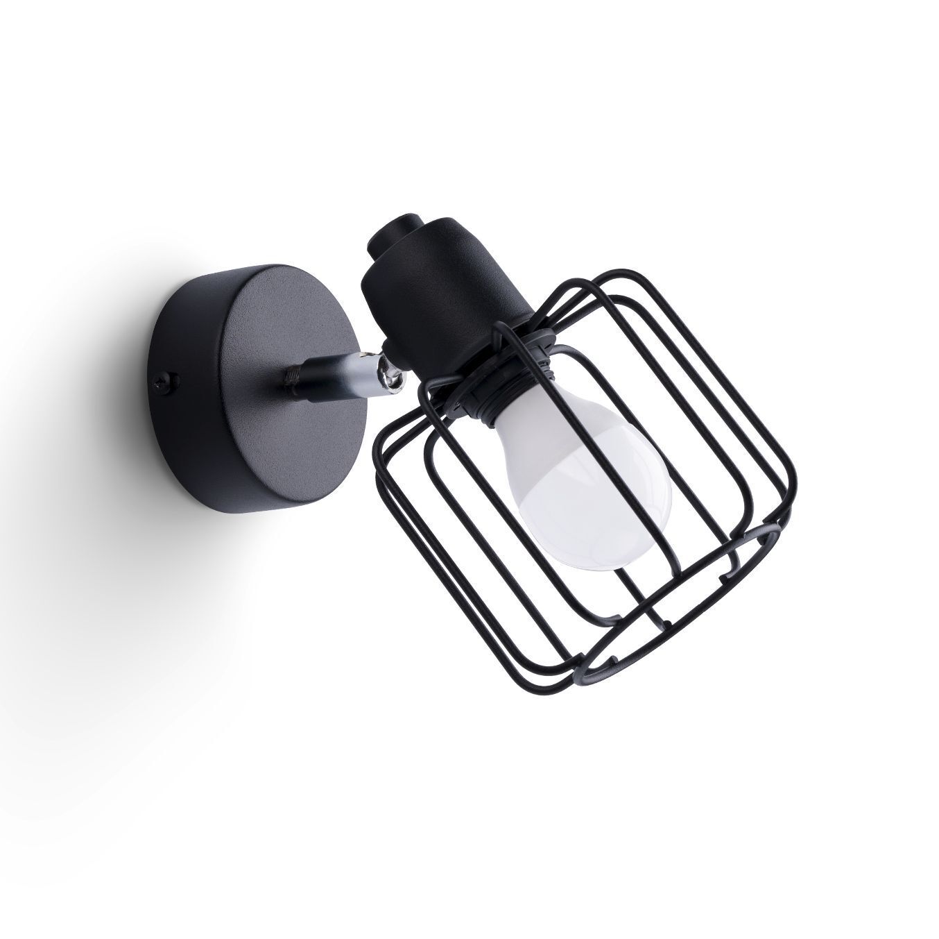 Applique murale noire orientable petite Retro E14