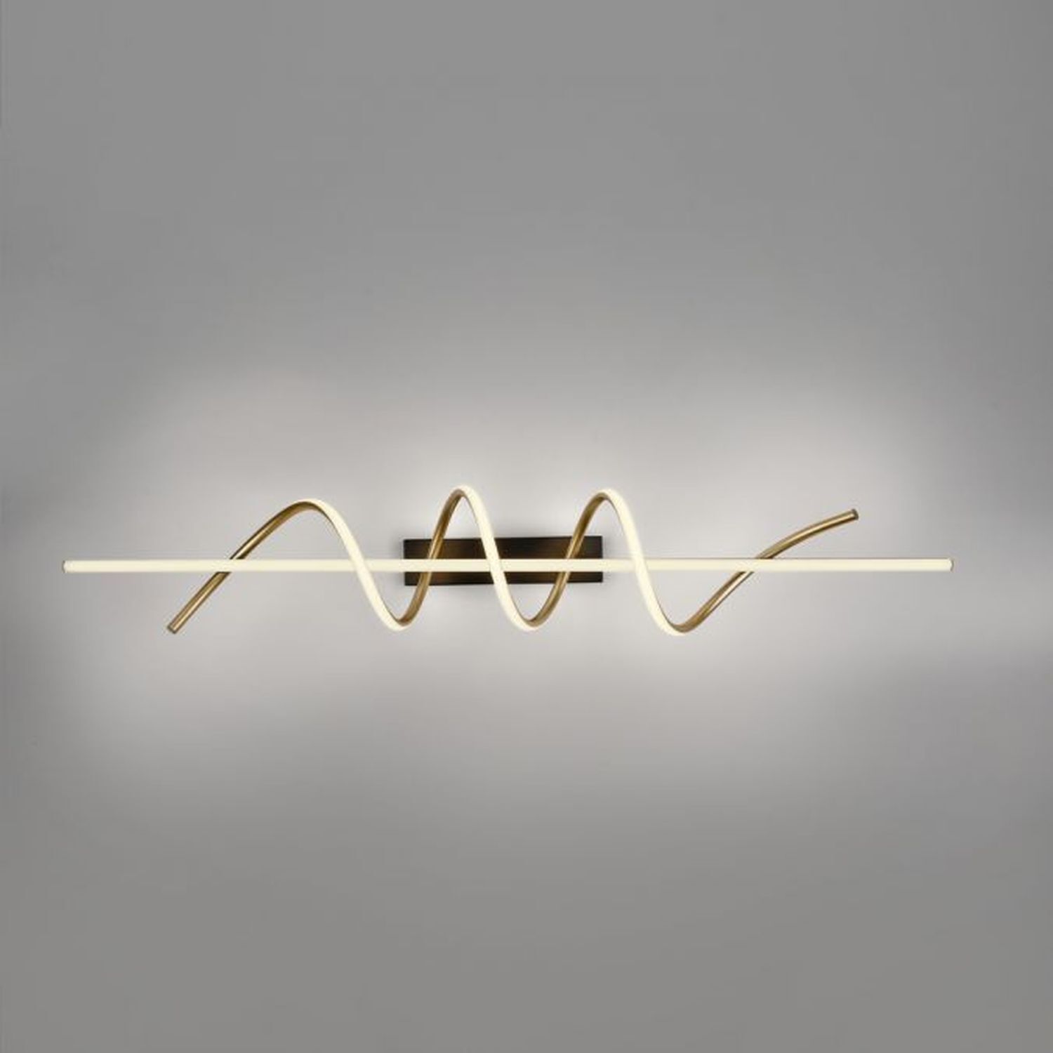Lampe de plafonnier LED métal dimmable 3000 K noir laiton