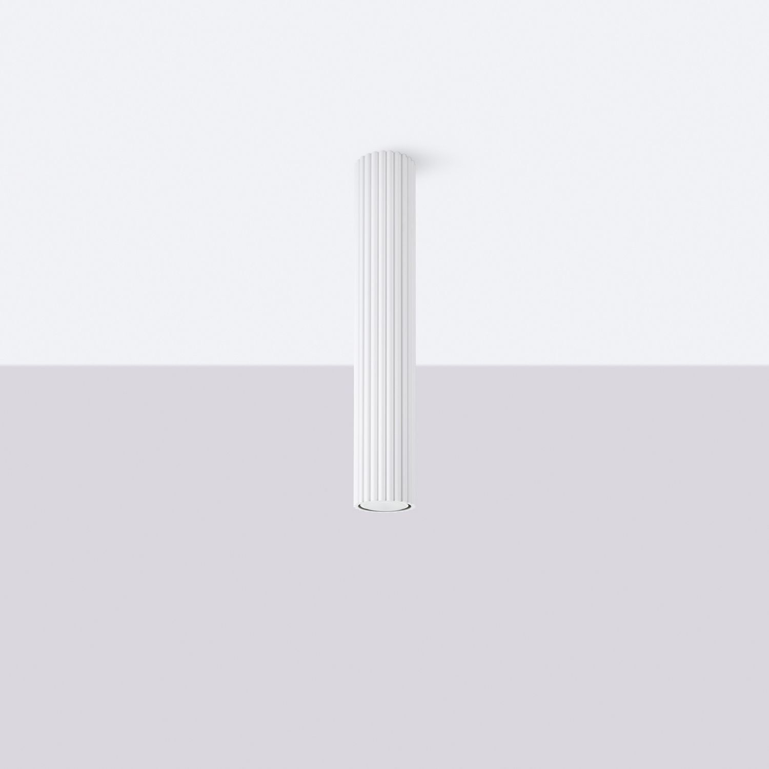 Spot Lampe plafond Blanc GU10 Ø 6,5 cm H : 40 cm Aluminium
