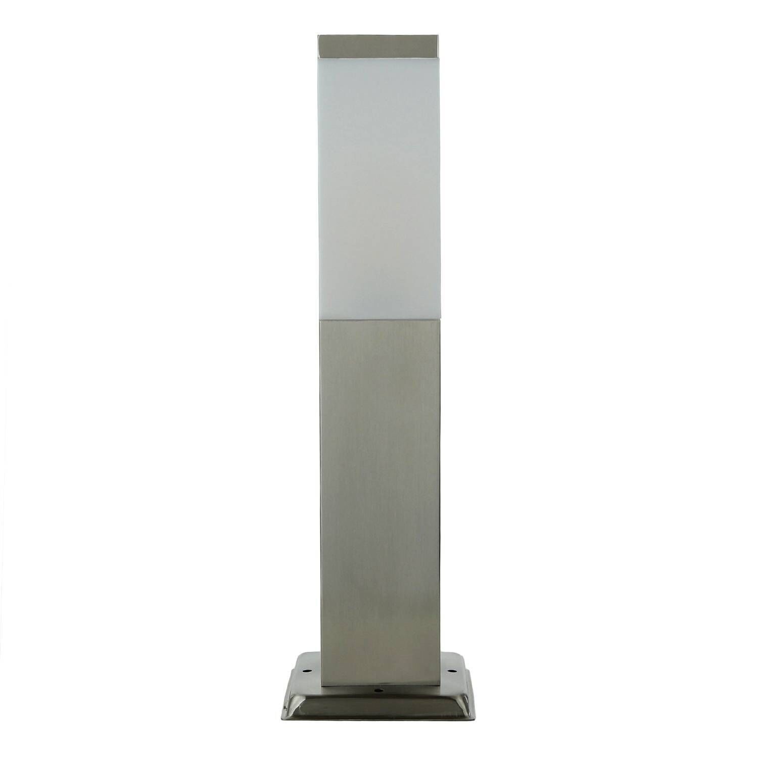 aussen-stehleuchte-wegeleuchte-betula-1-flammig-silber-modern-120-1 steckbares metall, bodenstütze, stahlkorpus, quaderform, industriell