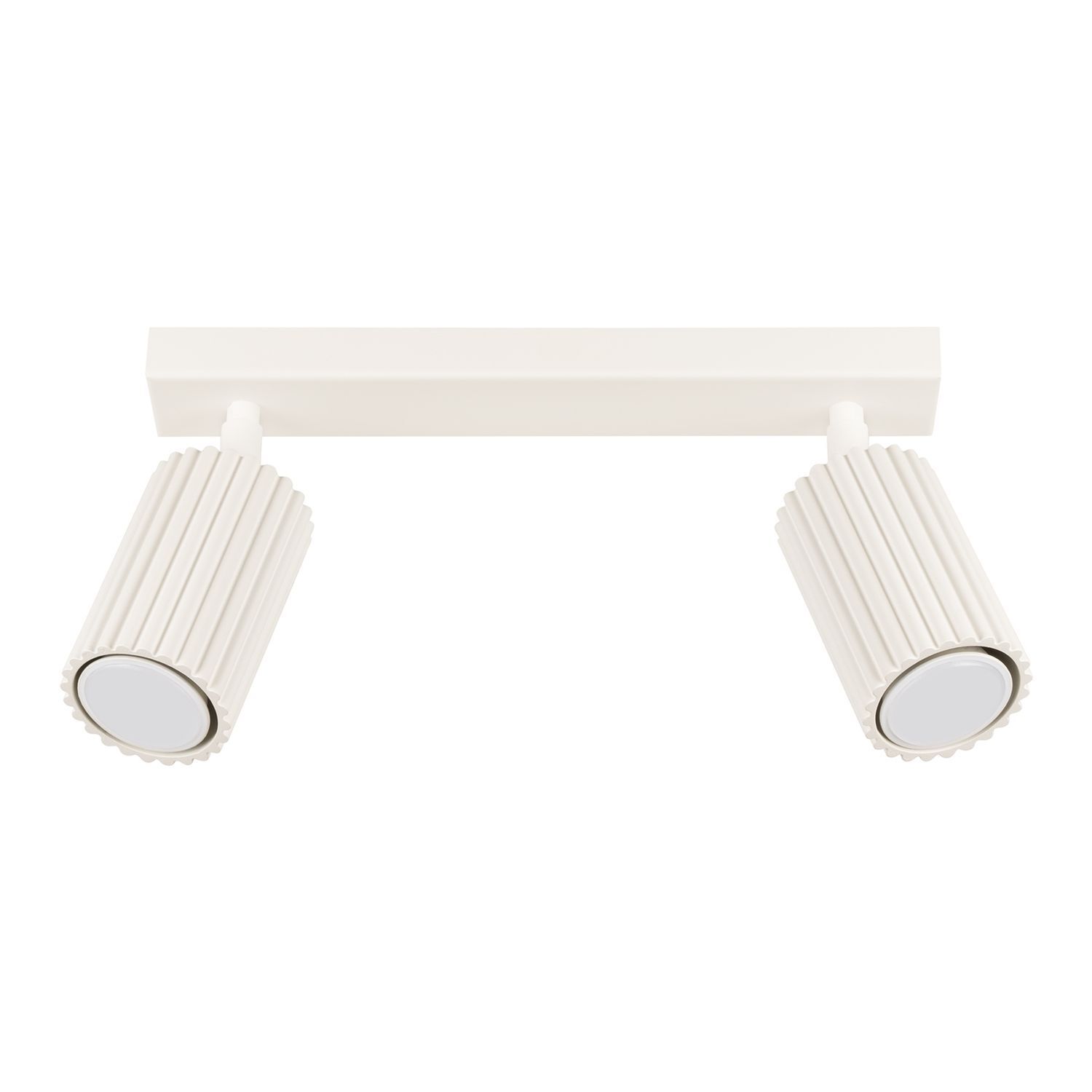 Lampe de plafonnier à 2 flammes 30 cm de long petit GU10 en crème Moderne