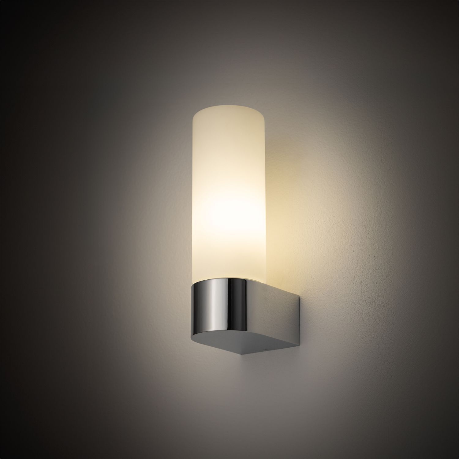 Applique murale verre aluminium G9 IP44 H:16,5 cm en chrome