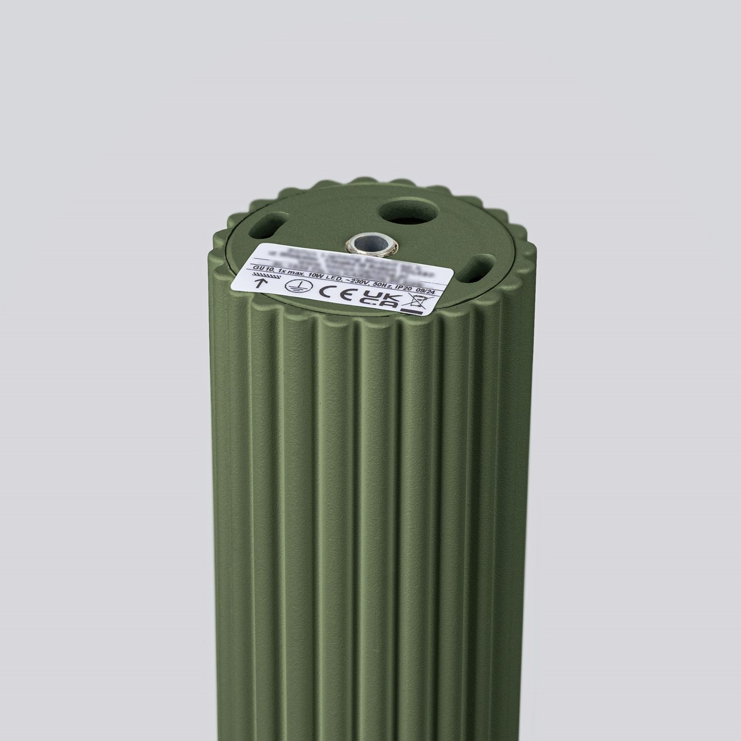Plafonnier étroit Ø 6,5 cm H : 40 cm Aluminium en vert GU10