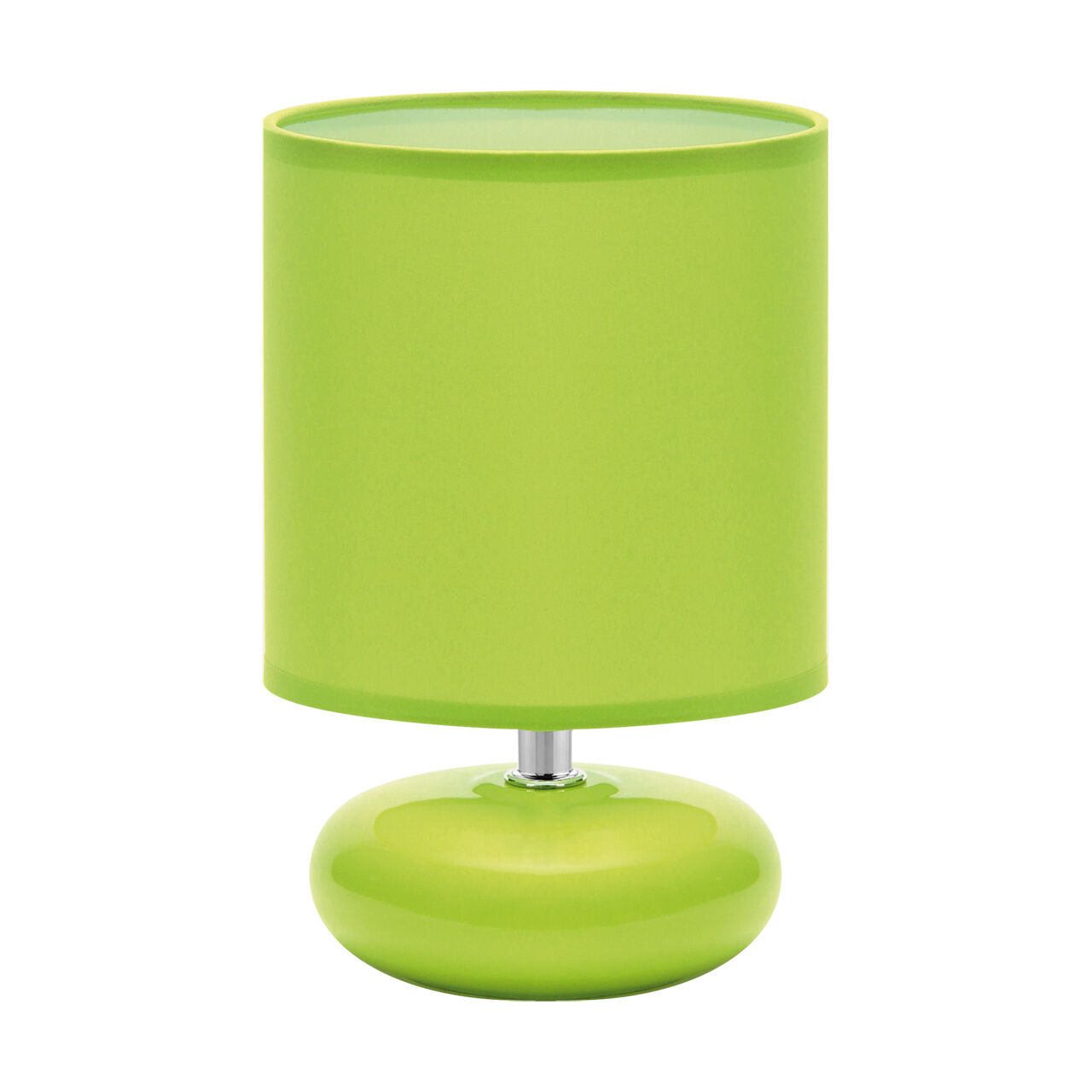 Lampe de table Retro 20 cm de haut Vert E14 Tissu Céramique