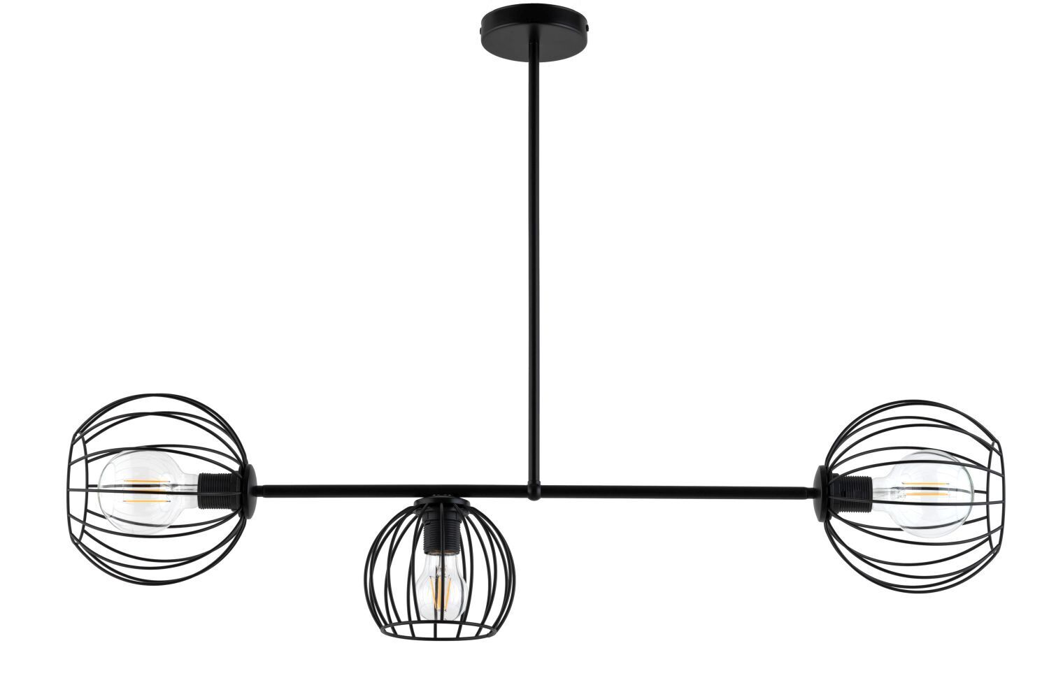 Plafonnier noir métal E27 design rétro RASHA