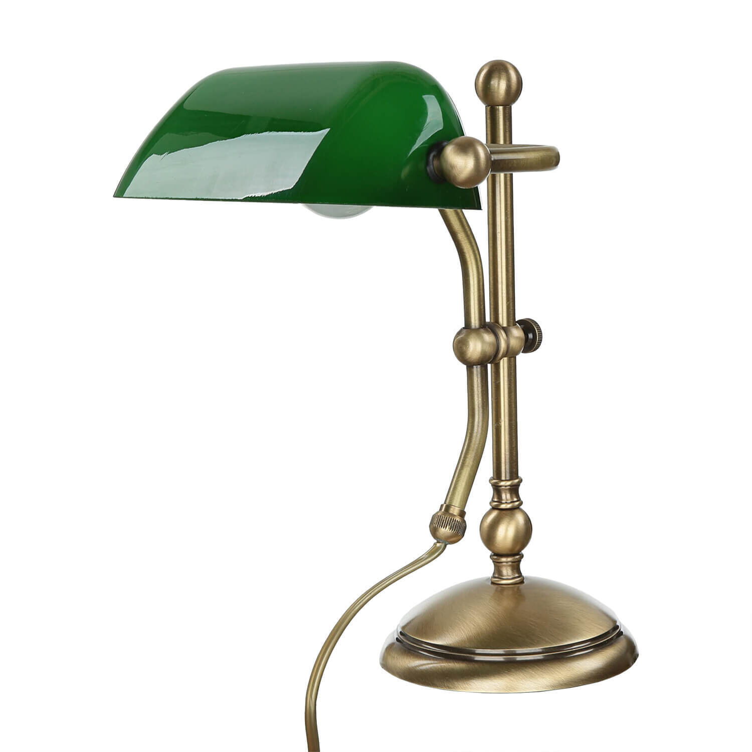 Lampe de table en bronze clair en laiton véritable