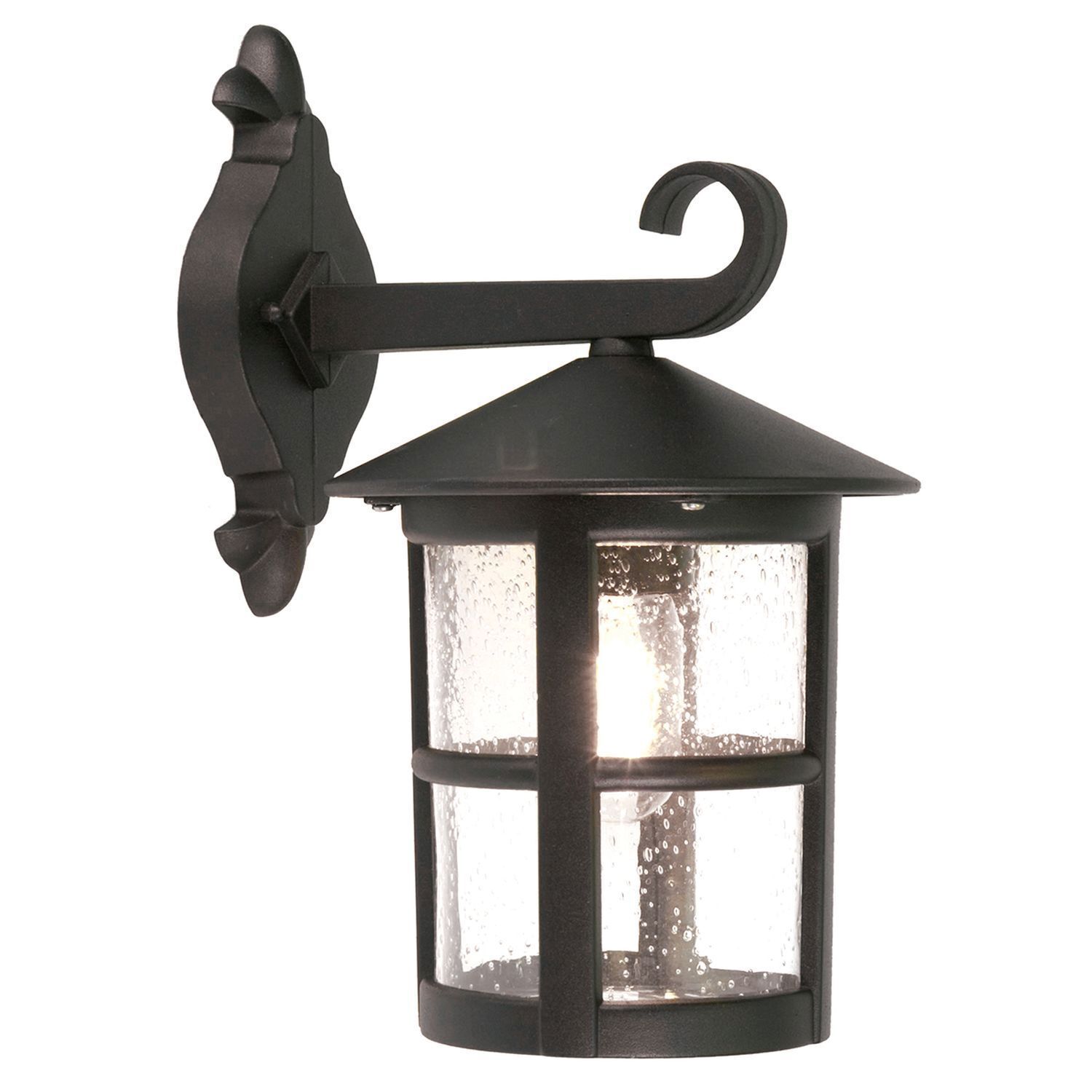 Applique extérieure ASHFORD Noir Aluminium Verre IP43