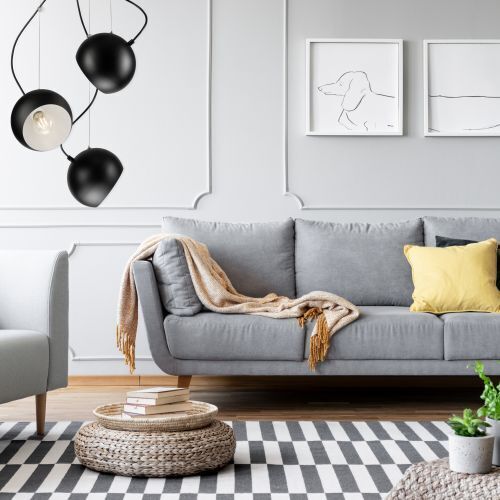 Dekoration für Zuhause, Couch, Lampe, Wohnzimmer, Innenarchitektur