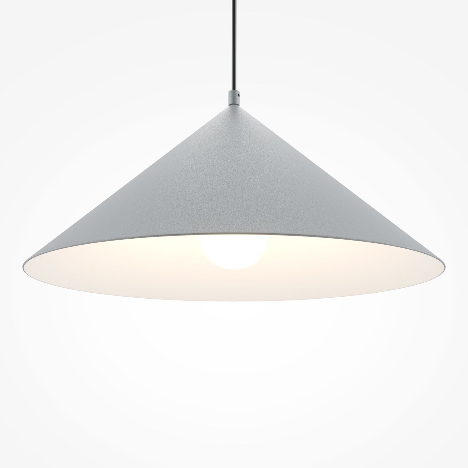 Lampe à suspendre métal E27 Ø 35 cm rond H : max. 318 cm Gris
