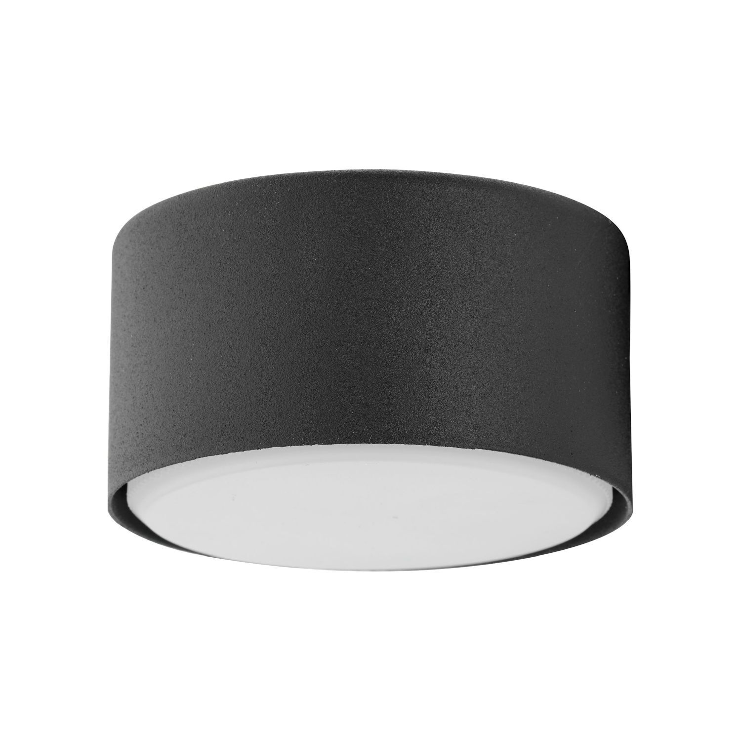 Spot lampe rond petit Ø 8 cm plat noir faible éblouissement