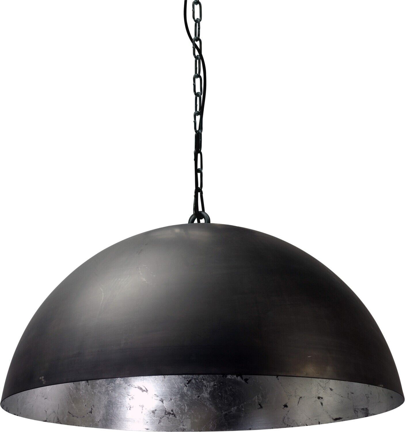 LARINO Lampe à suspendre Gris Métal Argenté Ø60cm Moderne