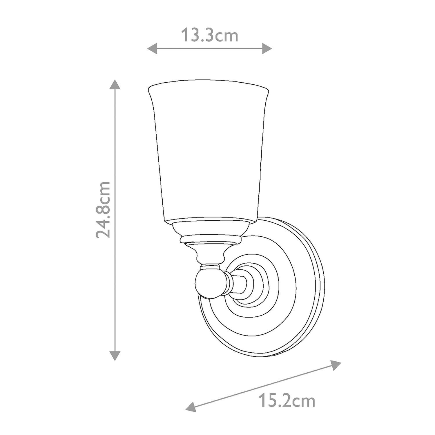 Lampe de salle de bain murale LED G9 IP44 blanc chaud 3000 K verre métal