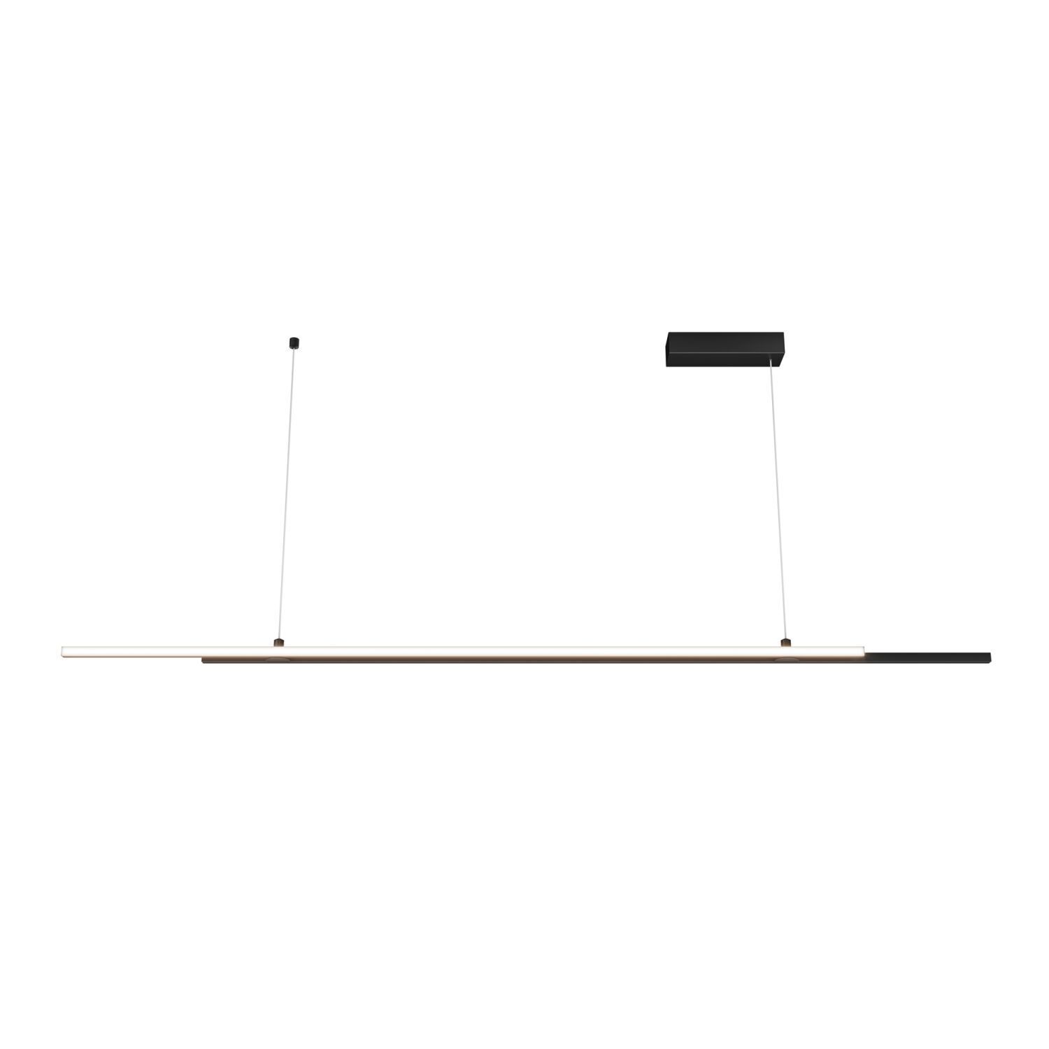 Suspension LED Aluminium H : max. 120 cm Noir LINA