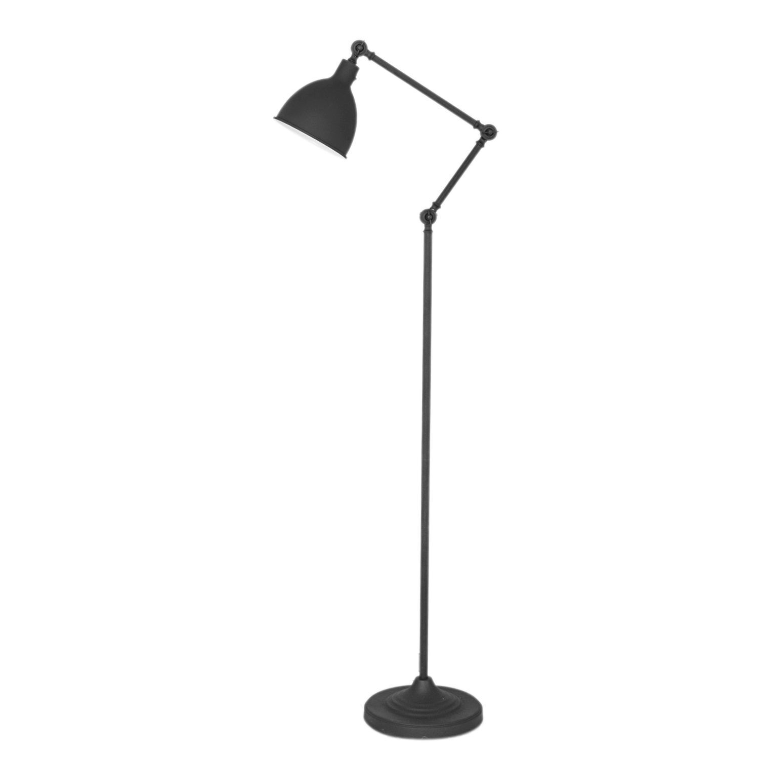 Lampadaire métal 147 cm noir E27 design rétro bras articulé Lampe, Lampenschirm