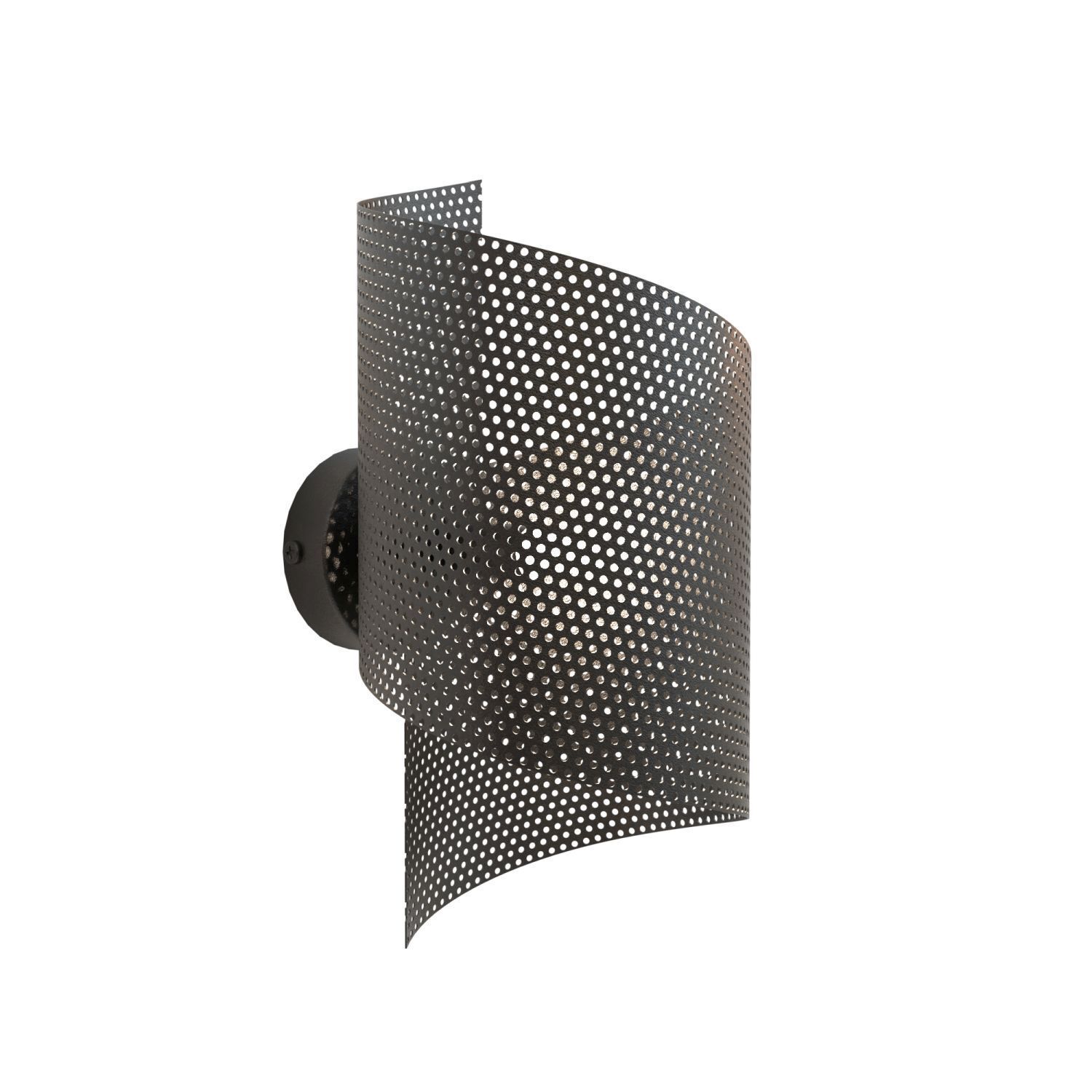 Wandleuchte Metall stilvoll G9 T:17 cm Schwarz Modern Wandlampe, Metall, Lochstruktur, Wandleuchte, Perforiert