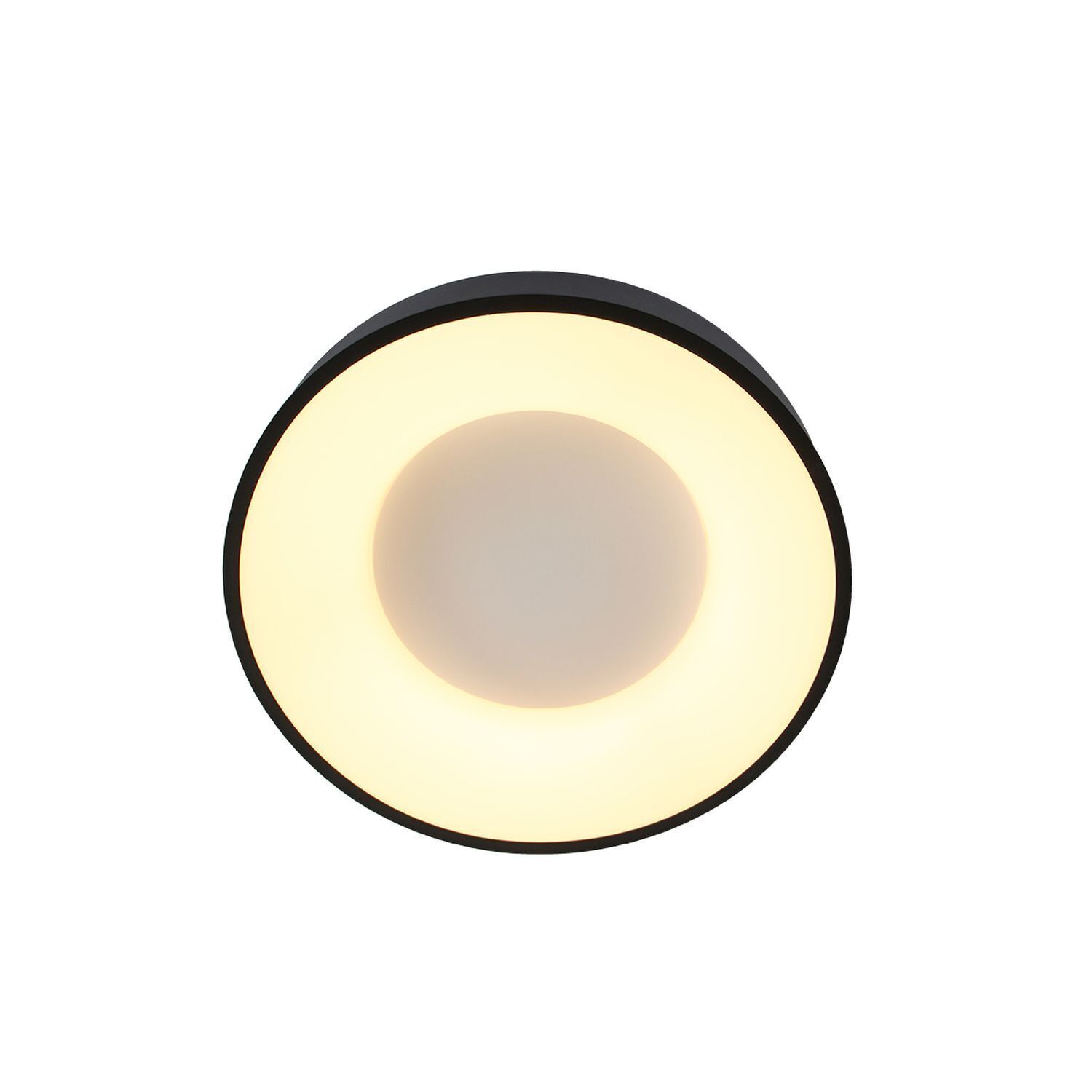 Plafonnier rond à LED Noir Blanc Ø38 cm 30 W 2700 K