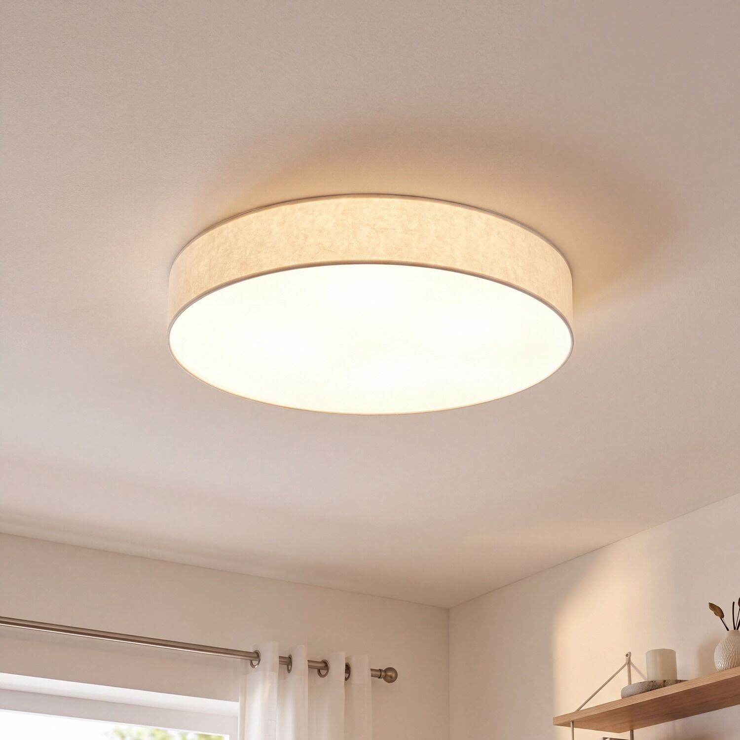 deckenleuchte, rund, Lampenschirm, Wohnzimmer, Lichtquelle
