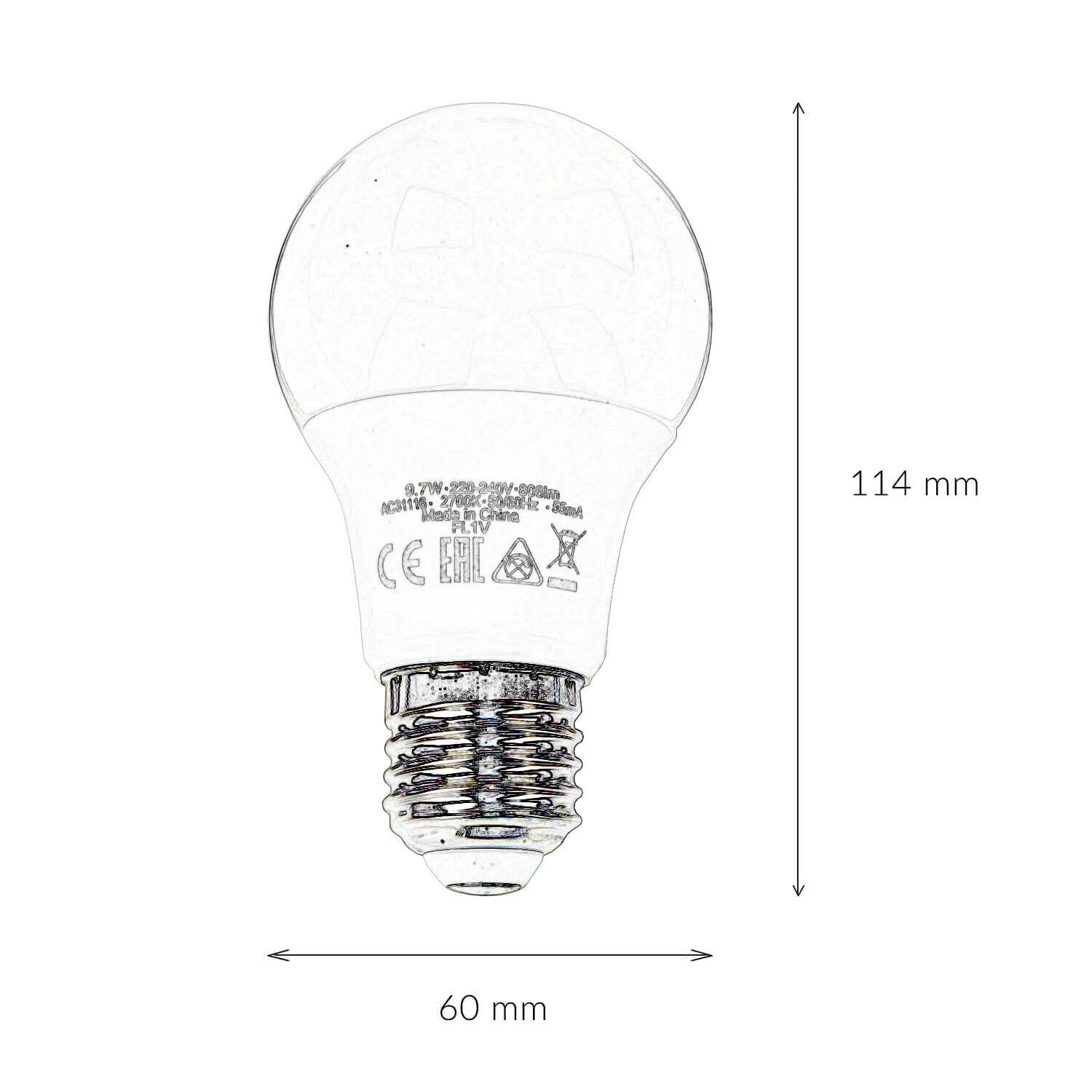 Ampoule LED E27 changeant de couleur Télécommande 9,7W - LM117